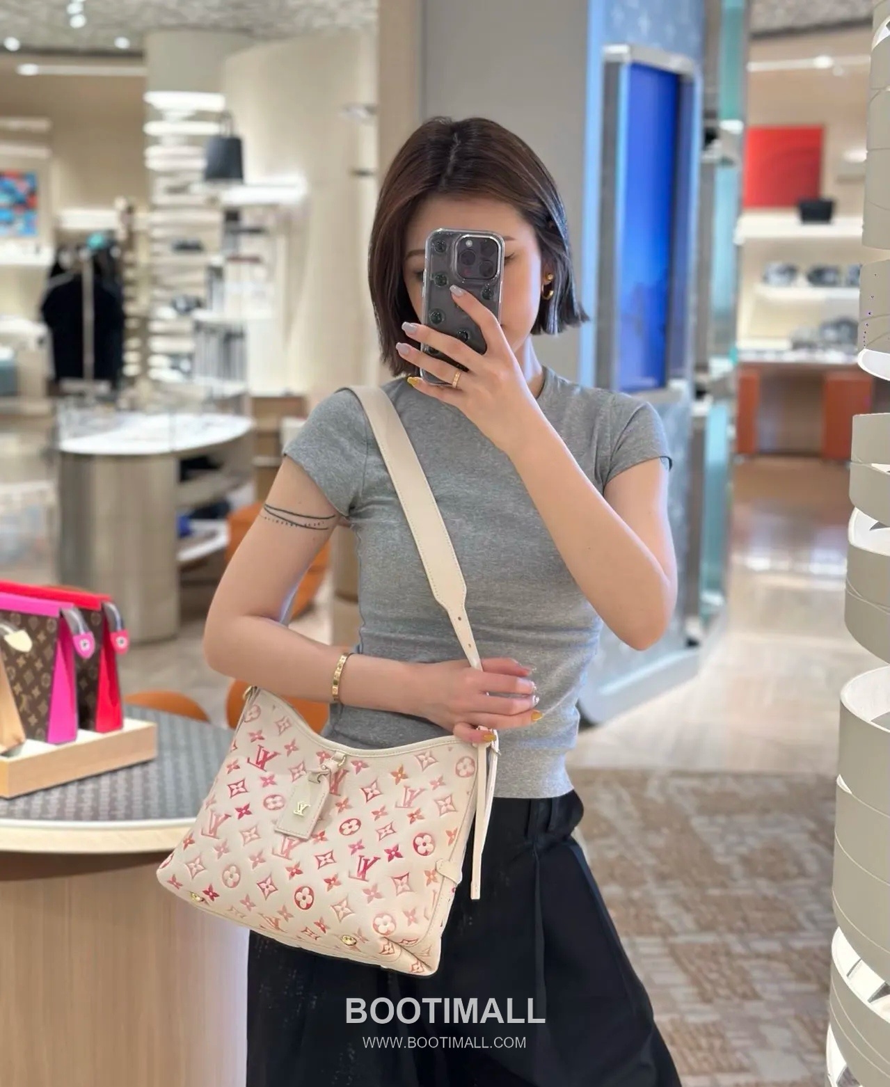 Louis Vuitton CarryAll Small M24652 Monogram Empreinte Leather Tote Bag 루이비통 캐리올 스몰 모노그램 앙프렝뜨 가죽 토트백 29.5cm 2