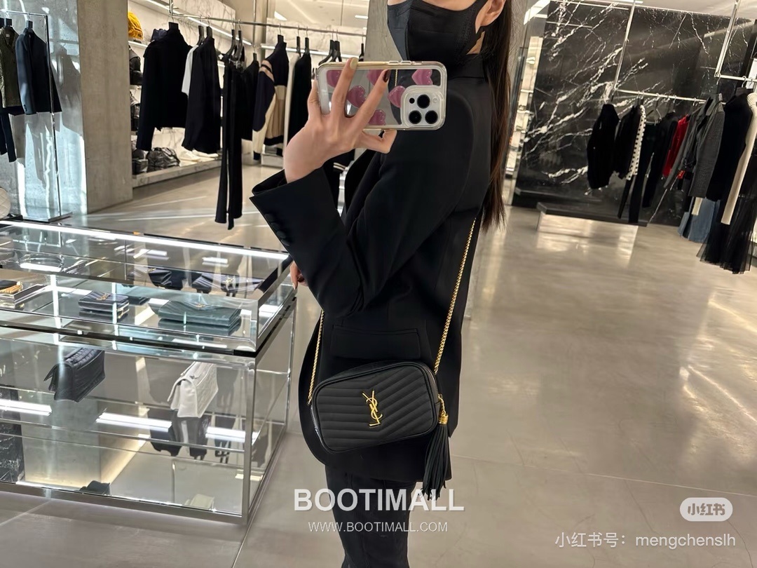 Saint Laurent Lou Camera Bag 612579 Calfskin Leather Shoulder Bag 생로랑 루 카메라백 카프스킨 가죽 숄더백 19cm 9