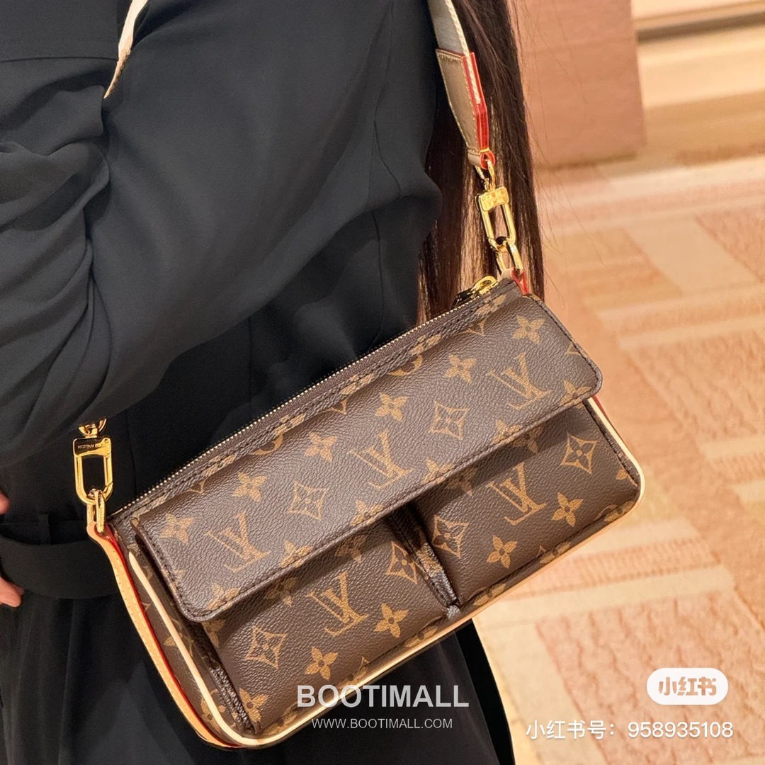 Louis Vuitton Vibe Bag M46999 Monogram Canvas Shoulder Bag 루이비통 바이브 모노그램 캔버스 숄더백 25cm 1