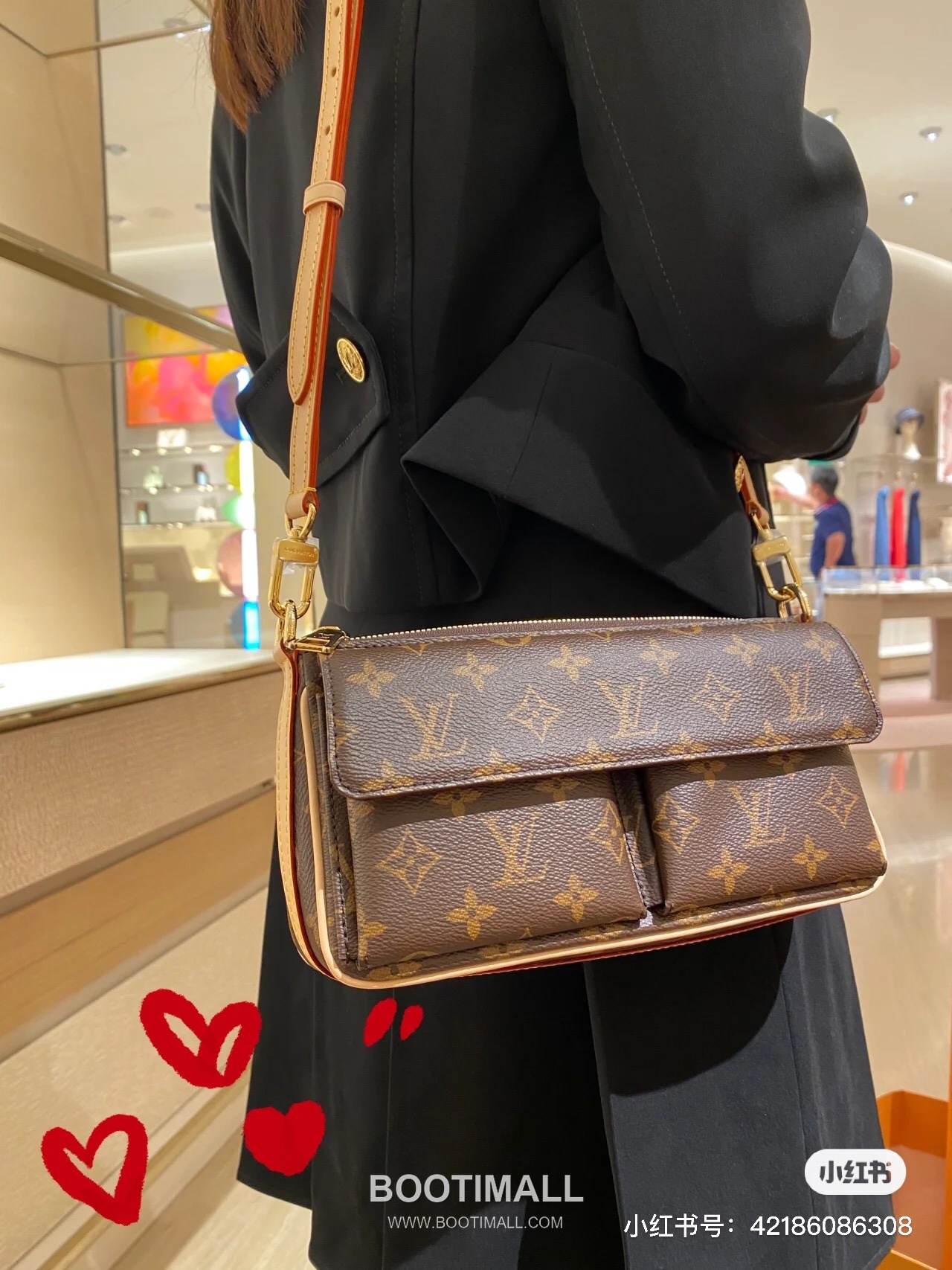 Louis Vuitton Vibe Bag M46999 Monogram Canvas Shoulder Bag 루이비통 바이브 모노그램 캔버스 숄더백 25cm 6