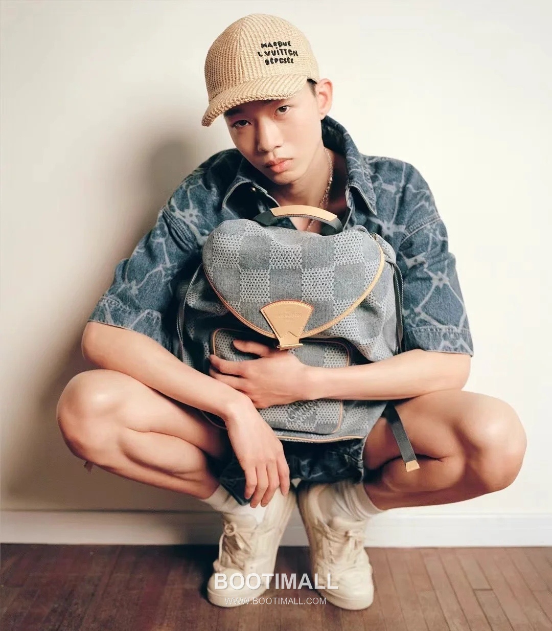 Louis Vuitton Montsouris Backpack N40708 Damier Denim Cotton Canvas Bag 루이비통 몽수리 백팩 다미에 데님 코튼 캔버스 백팩 40cm 1