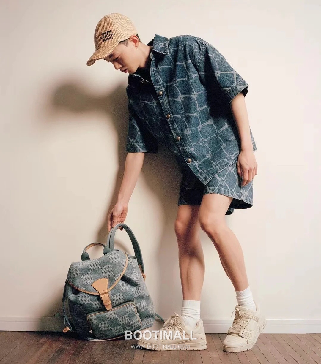 Louis Vuitton Montsouris Backpack N40708 Damier Denim Cotton Canvas Bag 루이비통 몽수리 백팩 다미에 데님 코튼 캔버스 백팩 40cm 2