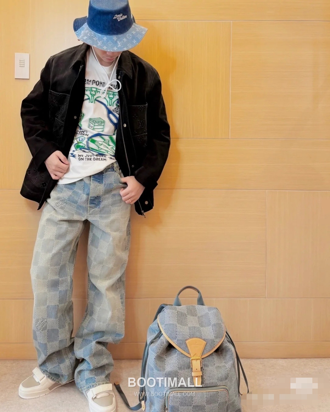 Louis Vuitton Montsouris Backpack N40708 Damier Denim Cotton Canvas Bag 루이비통 몽수리 백팩 다미에 데님 코튼 캔버스 백팩 40cm 6