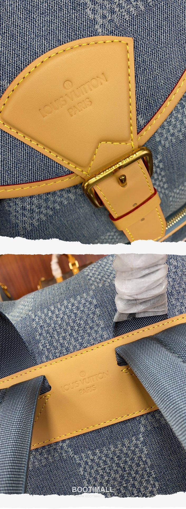 Louis Vuitton Montsouris Backpack N40708 Damier Denim Cotton Canvas Bag 루이비통 몽수리 백팩 다미에 데님 코튼 캔버스 백팩 40cm 13