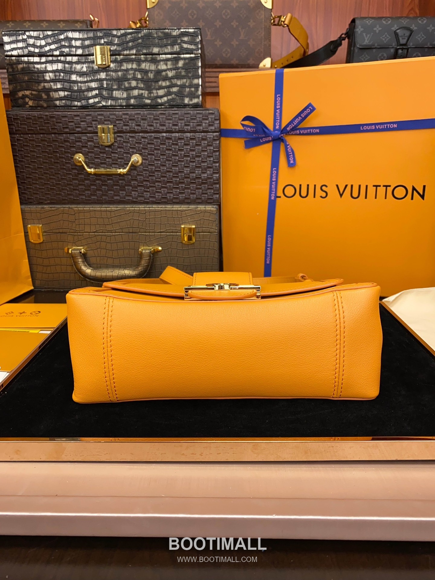 Louis Vuitton Dauphine Soft MM Calfskin Leather Shoulder Bag 루이비통 도핀 소프트 MM 카프스킨 가죽 숄더백 24cm 15