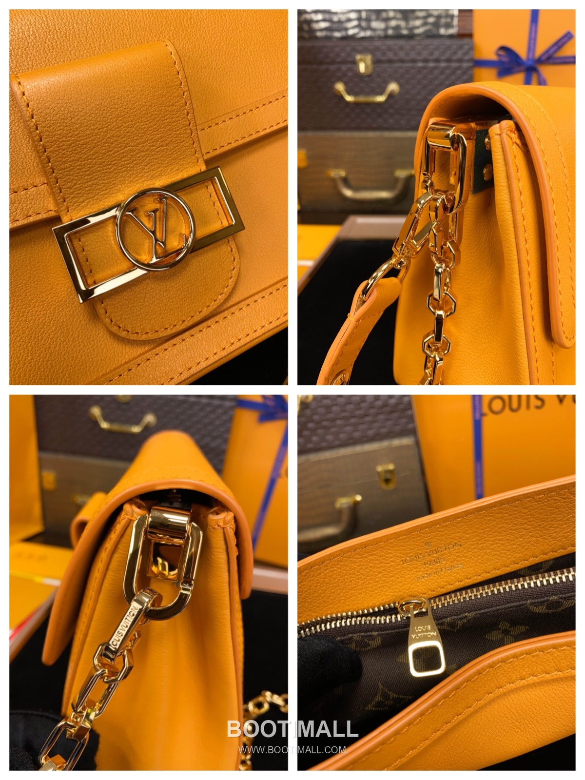 Louis Vuitton Dauphine Soft MM Calfskin Leather Shoulder Bag 루이비통 도핀 소프트 MM 카프스킨 가죽 숄더백 24cm 17