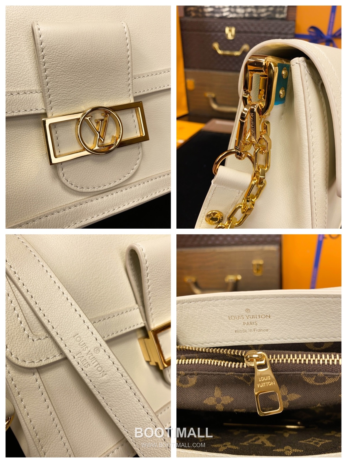 Louis Vuitton Dauphine Soft MM Calfskin Leather Shoulder Bag 루이비통 도핀 소프트 MM 카프스킨 가죽 숄더백 24cm 15