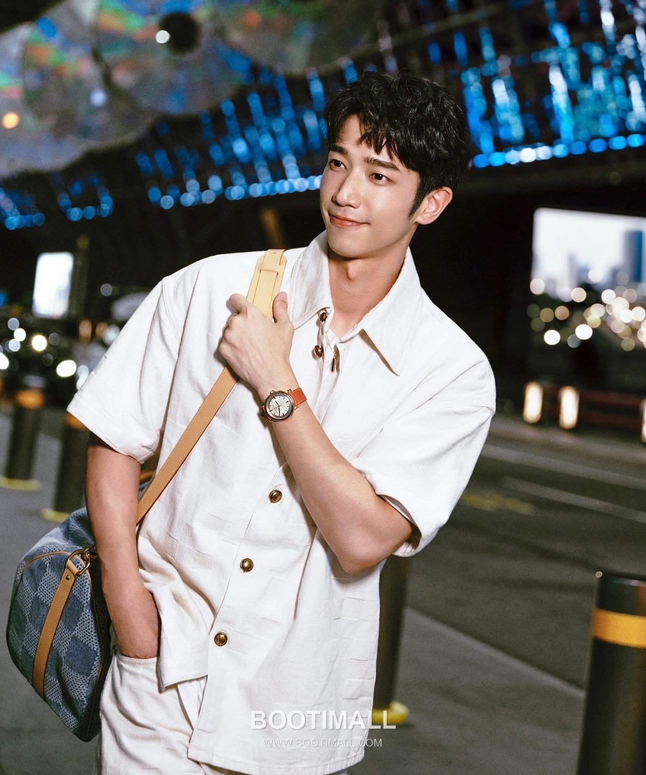 Louis Vuitton Keepall Bandoulière 50 N40739 Damier Denim Cotton Canvas Travel Bag 루이비통 키폴 반둘리에 50 다미에 데님 코튼 캔버스 여행가방 50cm 5