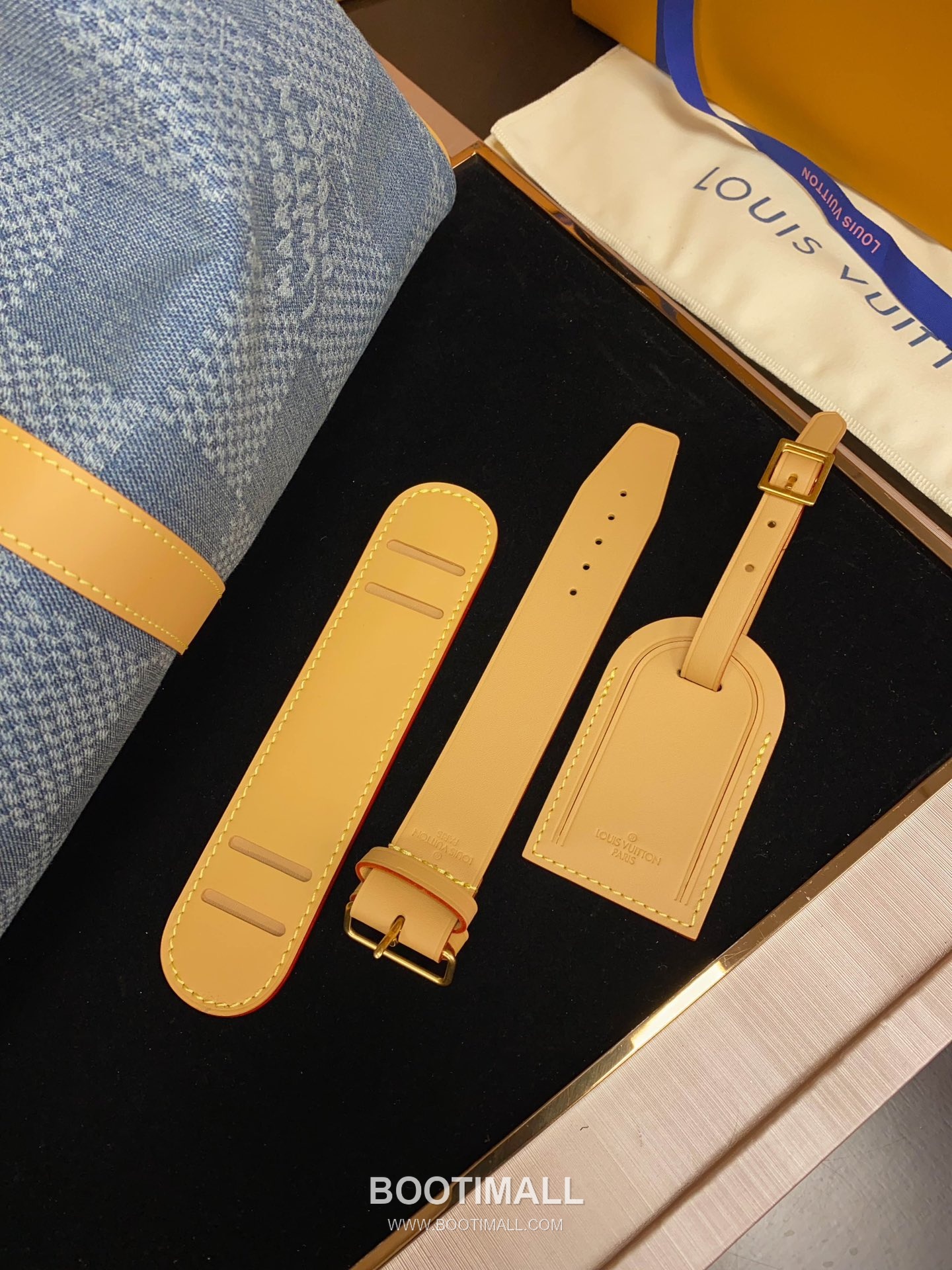 Louis Vuitton Keepall Bandoulière 50 N40739 Damier Denim Cotton Canvas Travel Bag 루이비통 키폴 반둘리에 50 다미에 데님 코튼 캔버스 여행가방 50cm 14