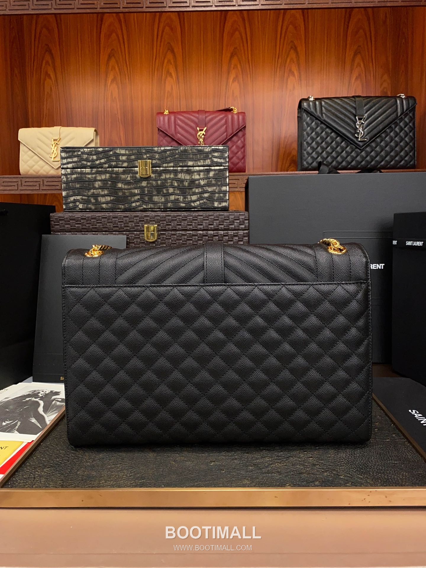 Saint Laurent Envelope Large 487198 Grained Calfskin Quilted Chain Bag 생로랑 엔벨로프 라지 그레인 카프스킨 퀼팅 체인백 31cm 7