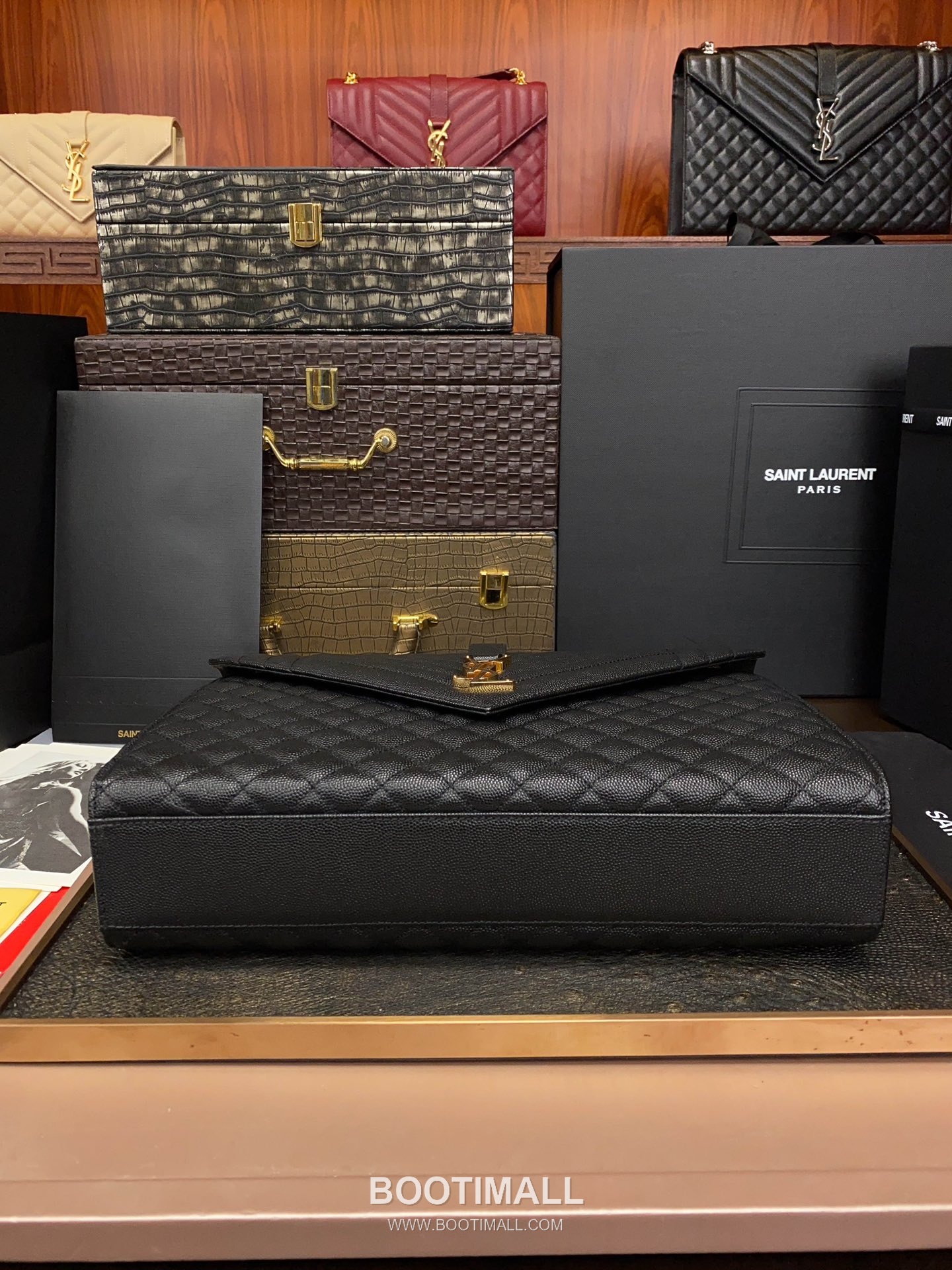 Saint Laurent Envelope Large 487198 Grained Calfskin Quilted Chain Bag 생로랑 엔벨로프 라지 그레인 카프스킨 퀼팅 체인백 31cm 8