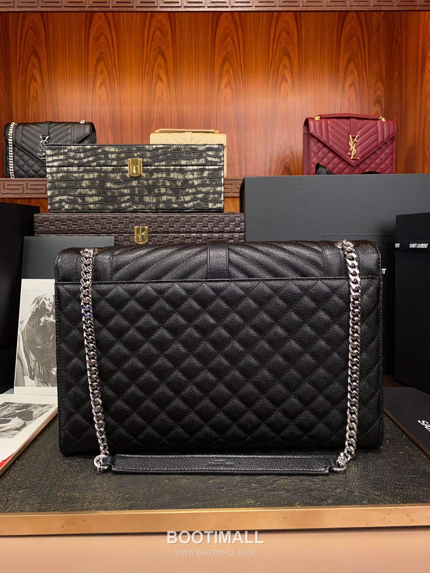 Saint Laurent Envelope Large 487198 Grained Calfskin Quilted Chain Bag 생로랑 엔벨로프 라지 그레인 카프스킨 퀼팅 체인백 31cm 2