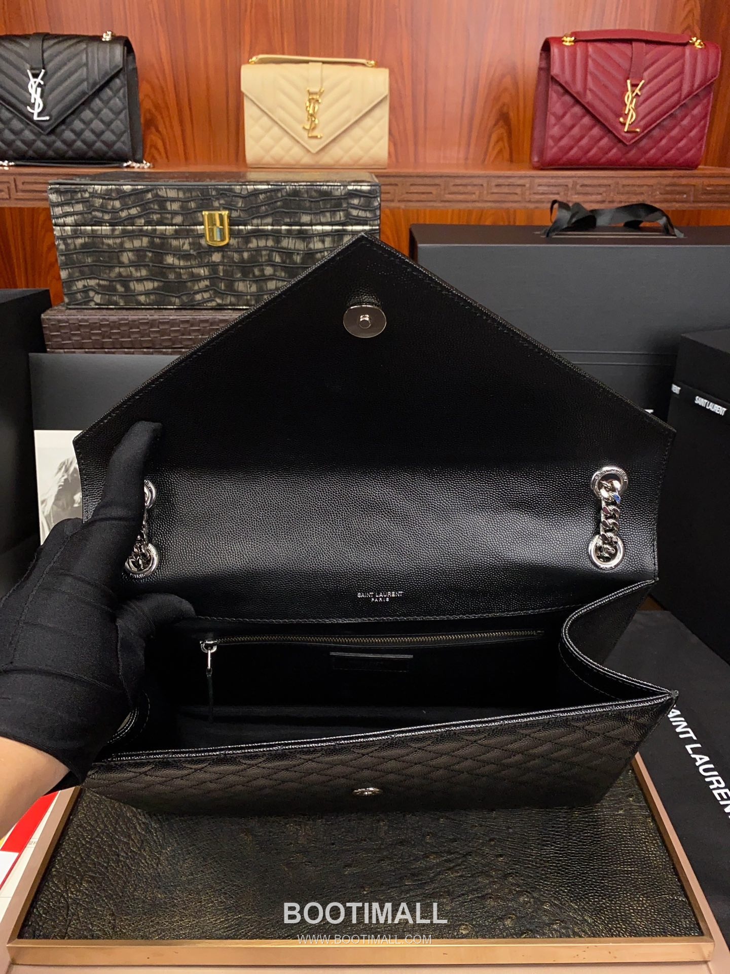 Saint Laurent Envelope Large 487198 Grained Calfskin Quilted Chain Bag 생로랑 엔벨로프 라지 그레인 카프스킨 퀼팅 체인백 31cm 8