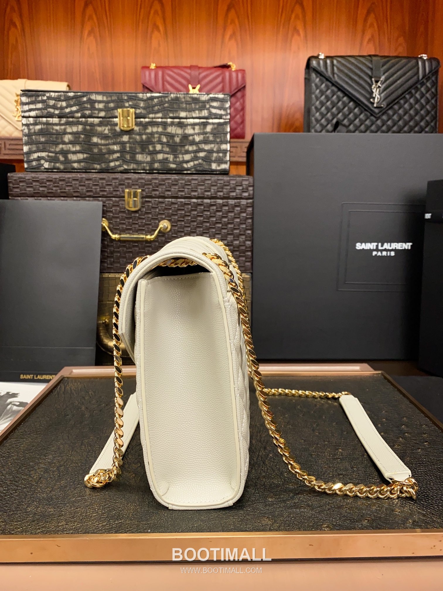 Saint Laurent Envelope Medium 487206 Grained Calfskin Quilted Chain Bag 생로랑 엔벨로프 미디움 그레인 카프스킨 퀼팅 체인백 24cm 3