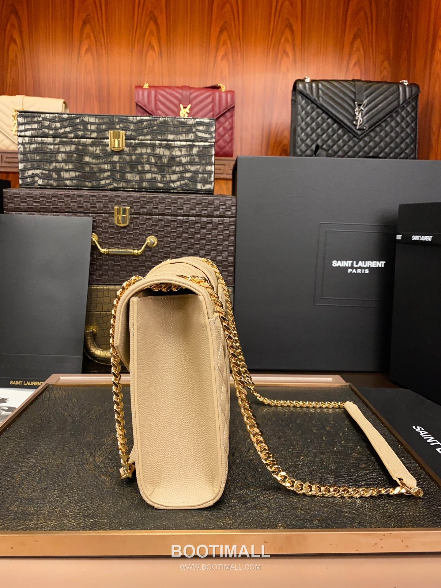 Saint Laurent Envelope Medium 487206 Grained Calfskin Quilted Chain Bag 생로랑 엔벨로프 미디움 그레인 카프스킨 퀼팅 체인백 24cm 2