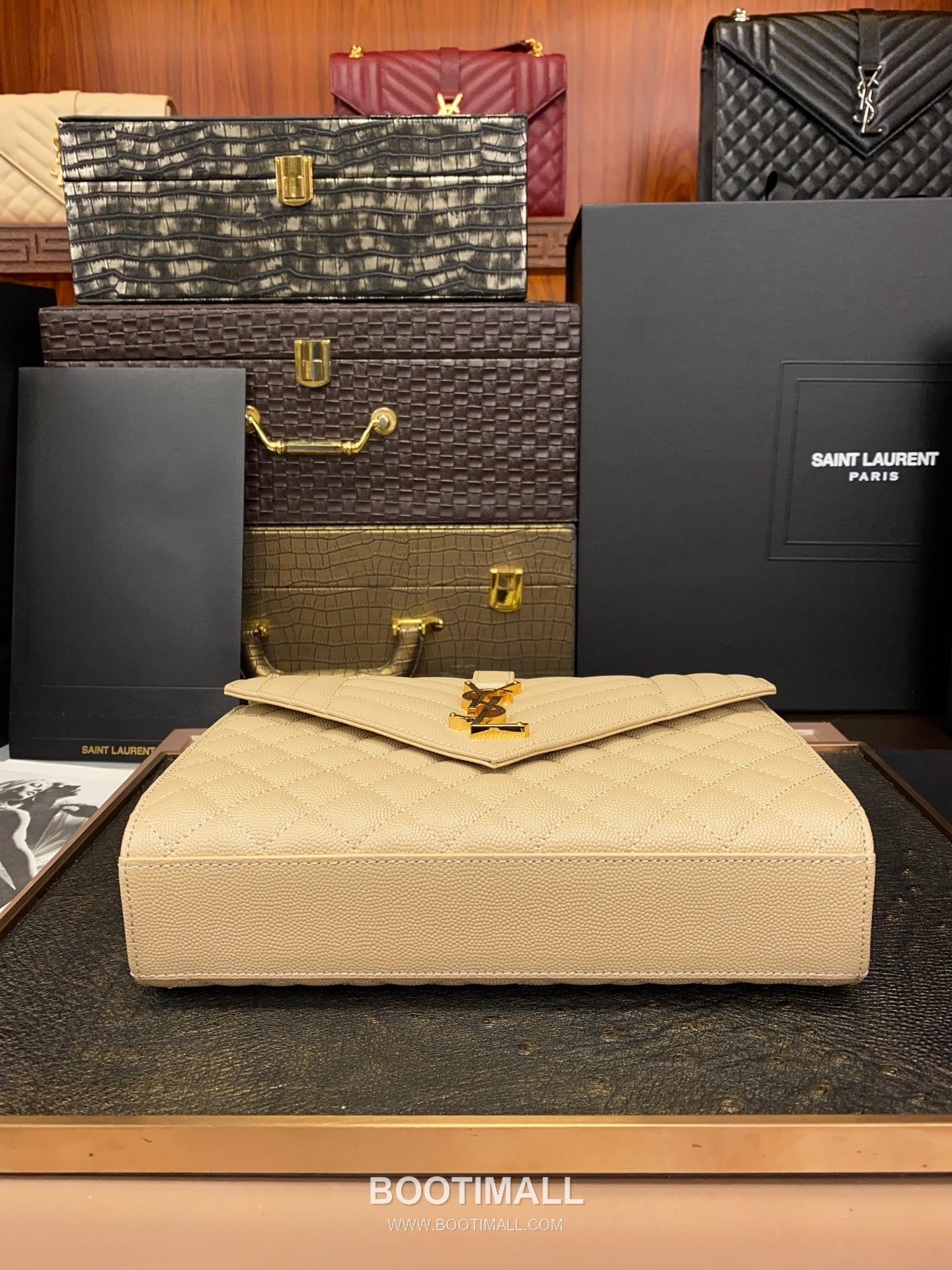 Saint Laurent Envelope Medium 487206 Grained Calfskin Quilted Chain Bag 생로랑 엔벨로프 미디움 그레인 카프스킨 퀼팅 체인백 24cm 4