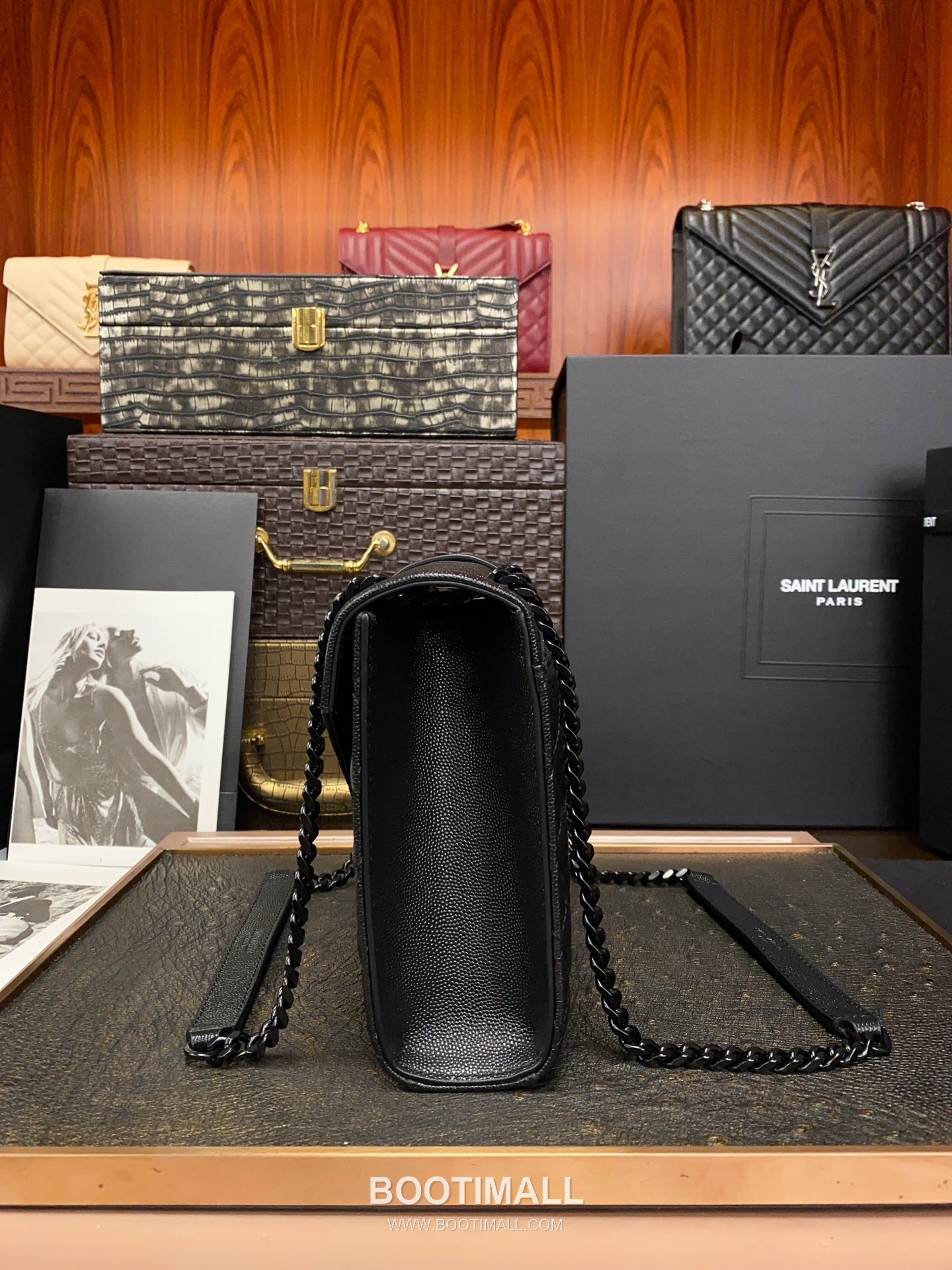 Saint Laurent Envelope Medium 487206 Grained Calfskin Quilted Chain Bag 생로랑 엔벨로프 미디움 그레인 카프스킨 퀼팅 체인백 24cm 2