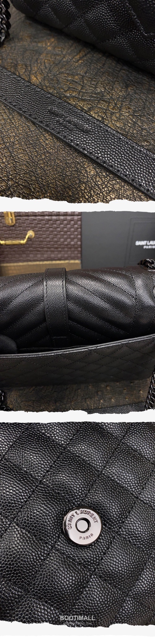 Saint Laurent Envelope Medium 487206 Grained Calfskin Quilted Chain Bag 생로랑 엔벨로프 미디움 그레인 카프스킨 퀼팅 체인백 24cm 7