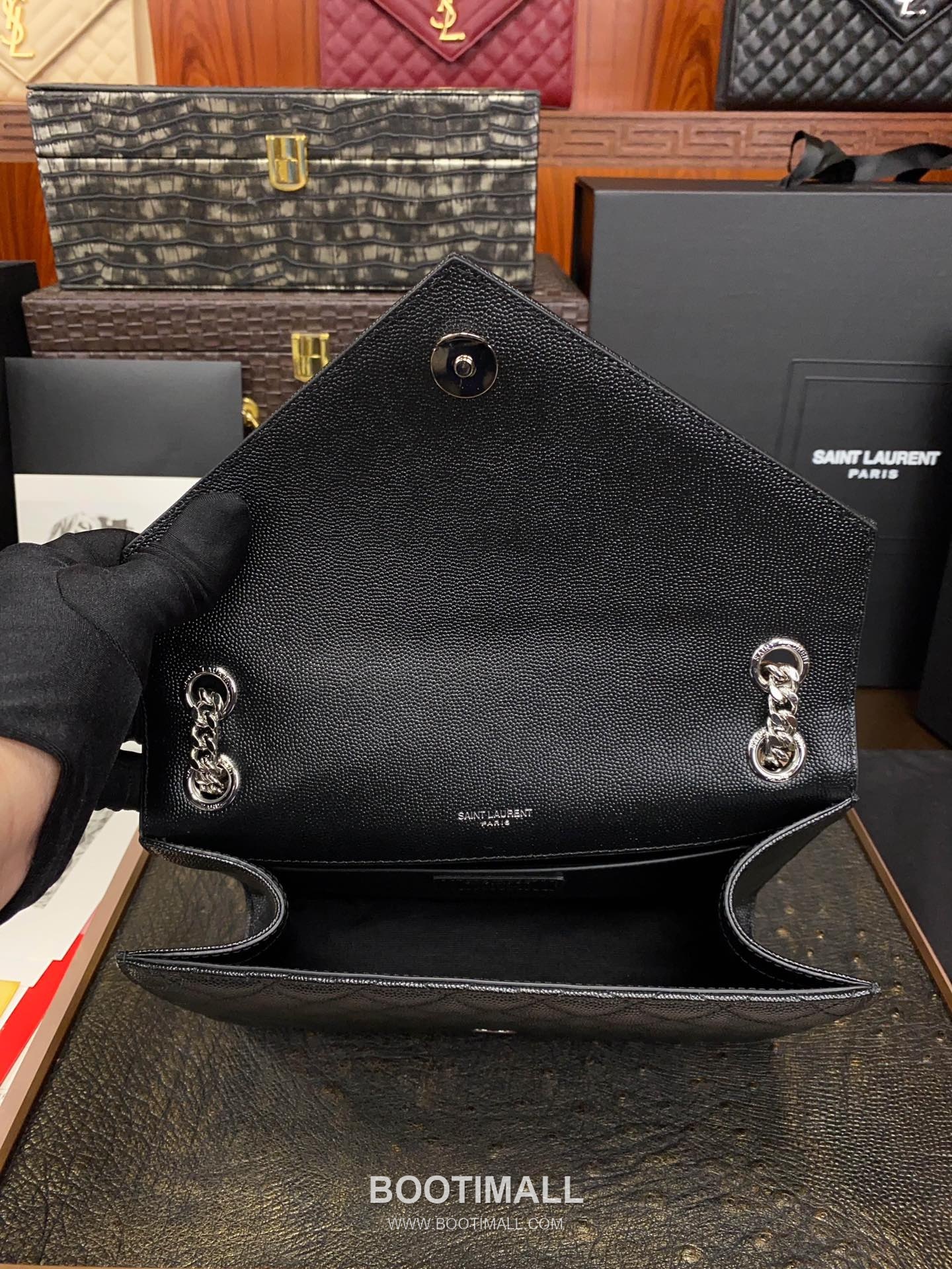 Saint Laurent Envelope Medium 487206 Grained Calfskin Quilted Chain Bag 생로랑 엔벨로프 미디움 그레인 카프스킨 퀼팅 체인백 24cm 8