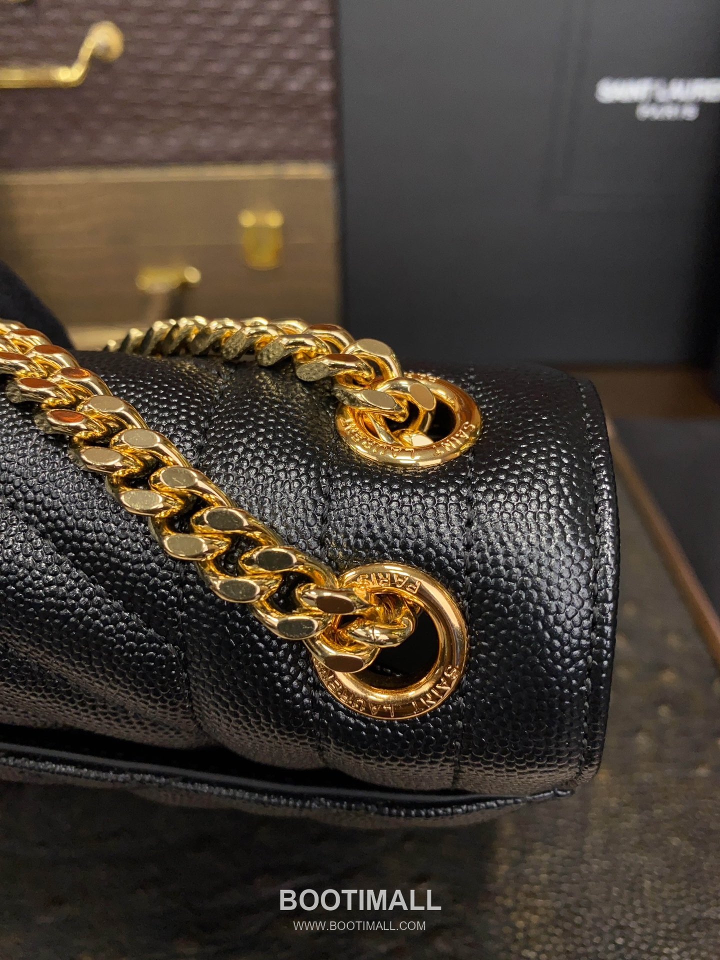 Saint Laurent Envelope Medium 487206 Grained Calfskin Quilted Chain Bag 생로랑 엔벨로프 미디움 그레인 카프스킨 퀼팅 체인백 24cm 5