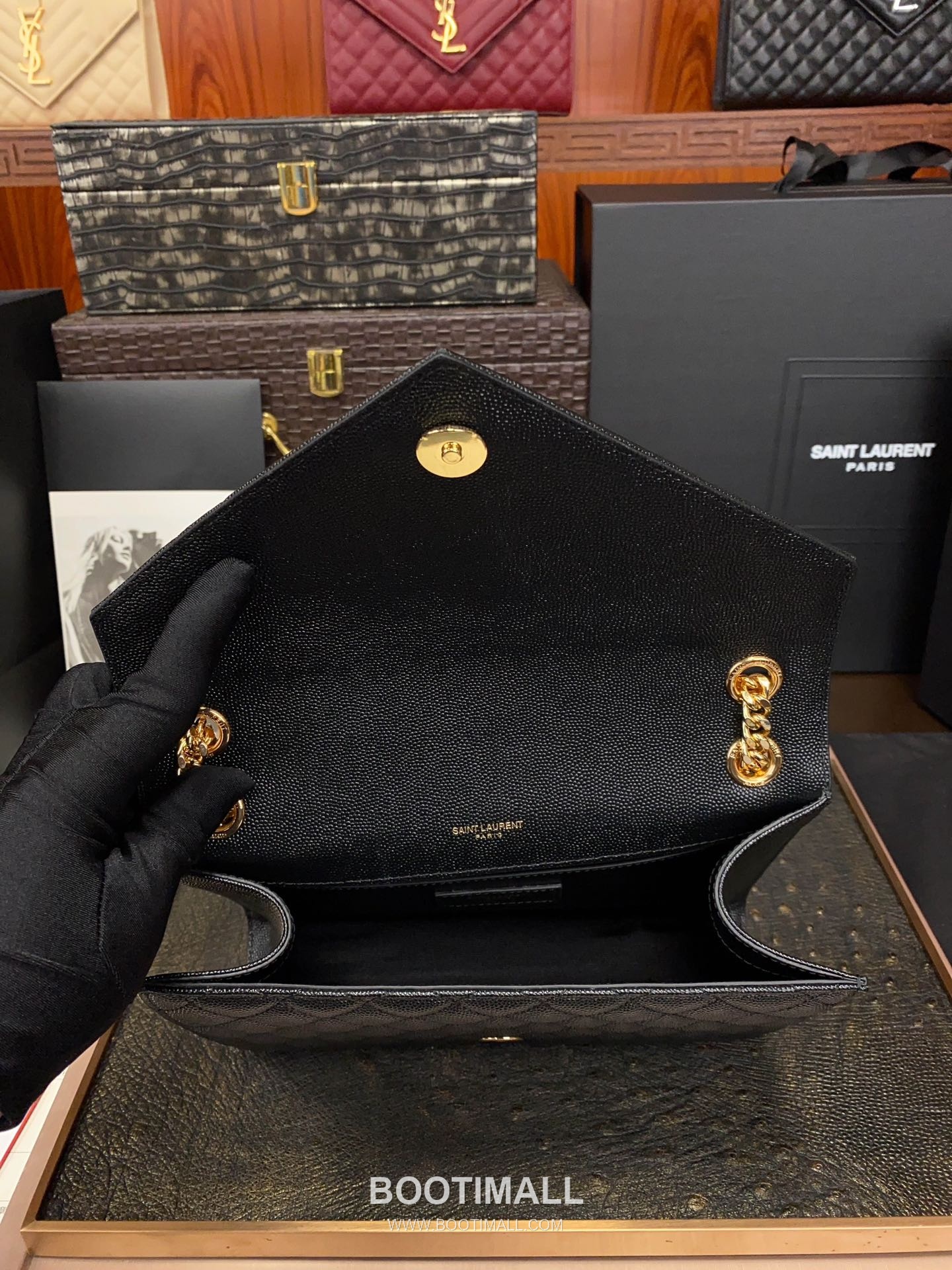 Saint Laurent Envelope Medium 487206 Grained Calfskin Quilted Chain Bag 생로랑 엔벨로프 미디움 그레인 카프스킨 퀼팅 체인백 24cm 7