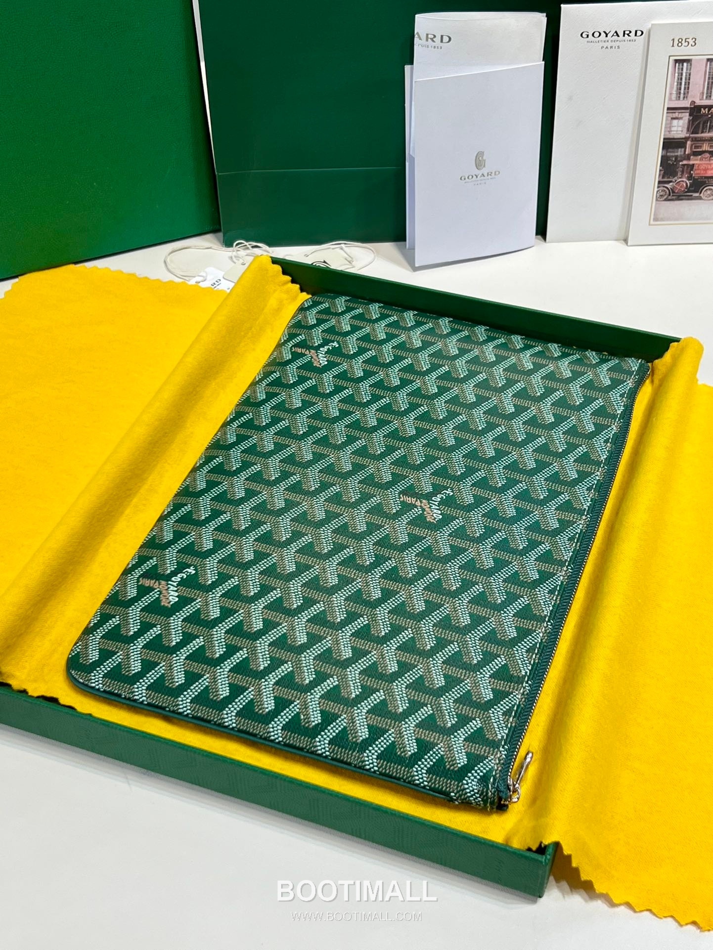 Goyard Goyardine Canvas Zip Clutch Pouch 8012 고야드 고야딘 캔버스 지퍼 클러치 파우치 30cm 3