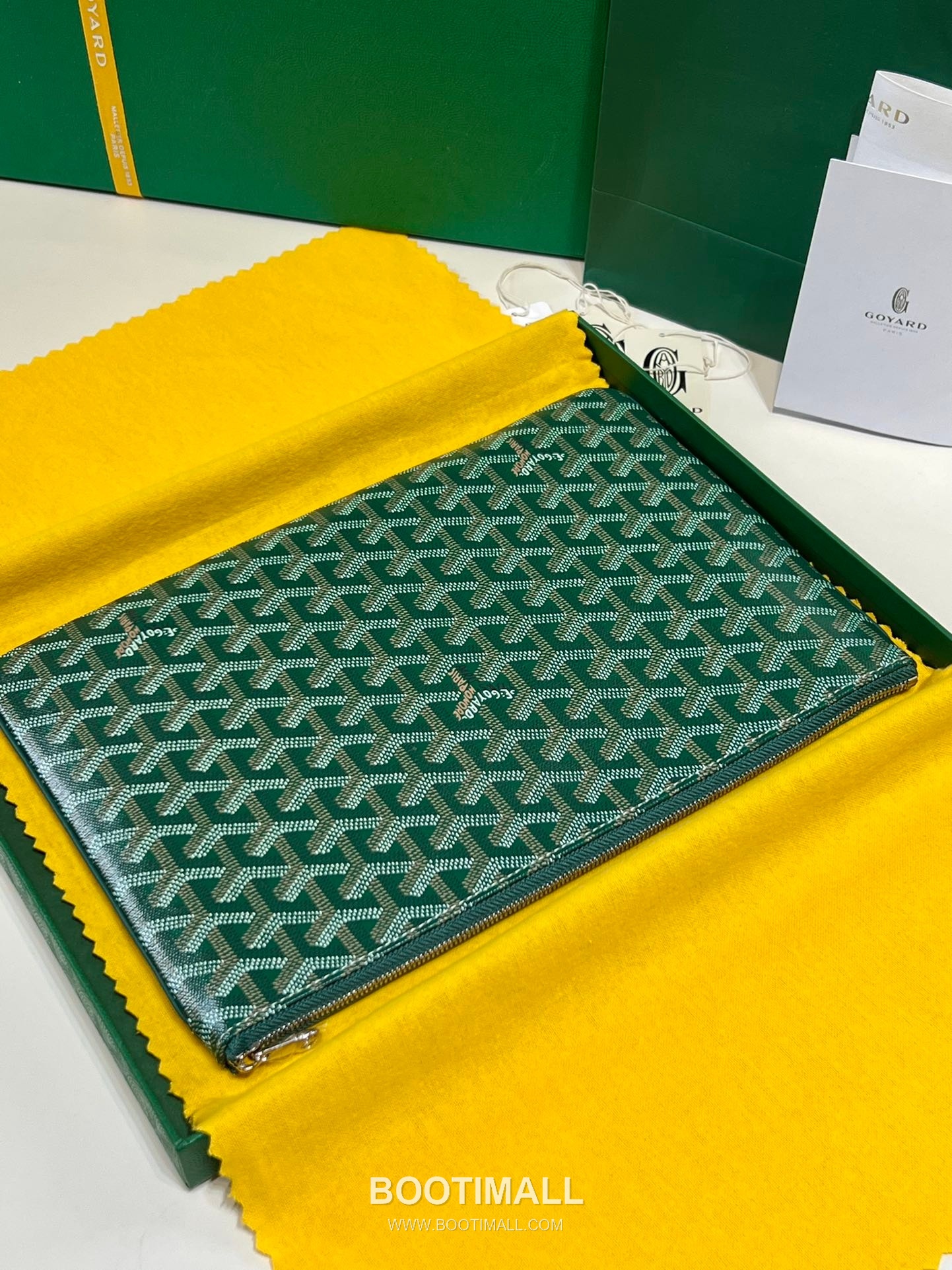 Goyard Goyardine Canvas Zip Clutch Pouch 8012 고야드 고야딘 캔버스 지퍼 클러치 파우치 30cm 4