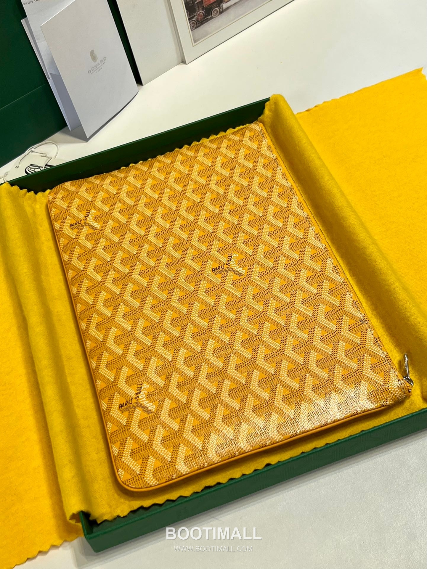 Goyard Goyardine Canvas Zip Clutch Pouch 8012 고야드 고야딘 캔버스 지퍼 클러치 파우치 30cm 3