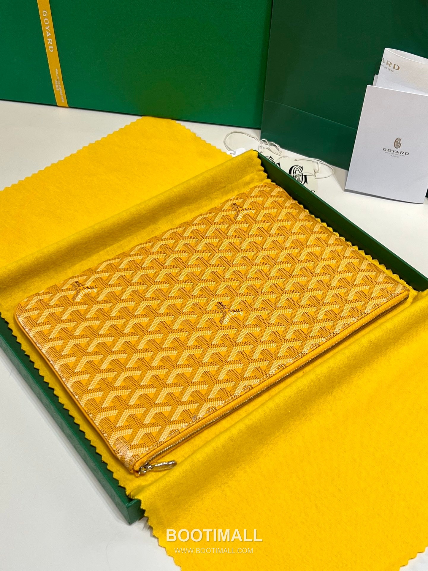 Goyard Goyardine Canvas Zip Clutch Pouch 8012 고야드 고야딘 캔버스 지퍼 클러치 파우치 30cm 4