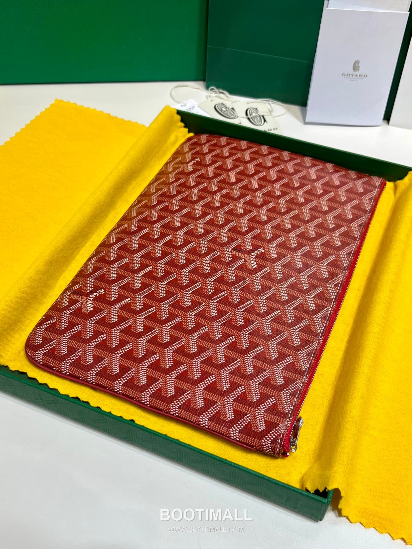 Goyard Goyardine Canvas Zip Clutch Pouch 8012 고야드 고야딘 캔버스 지퍼 클러치 파우치 30cm 3