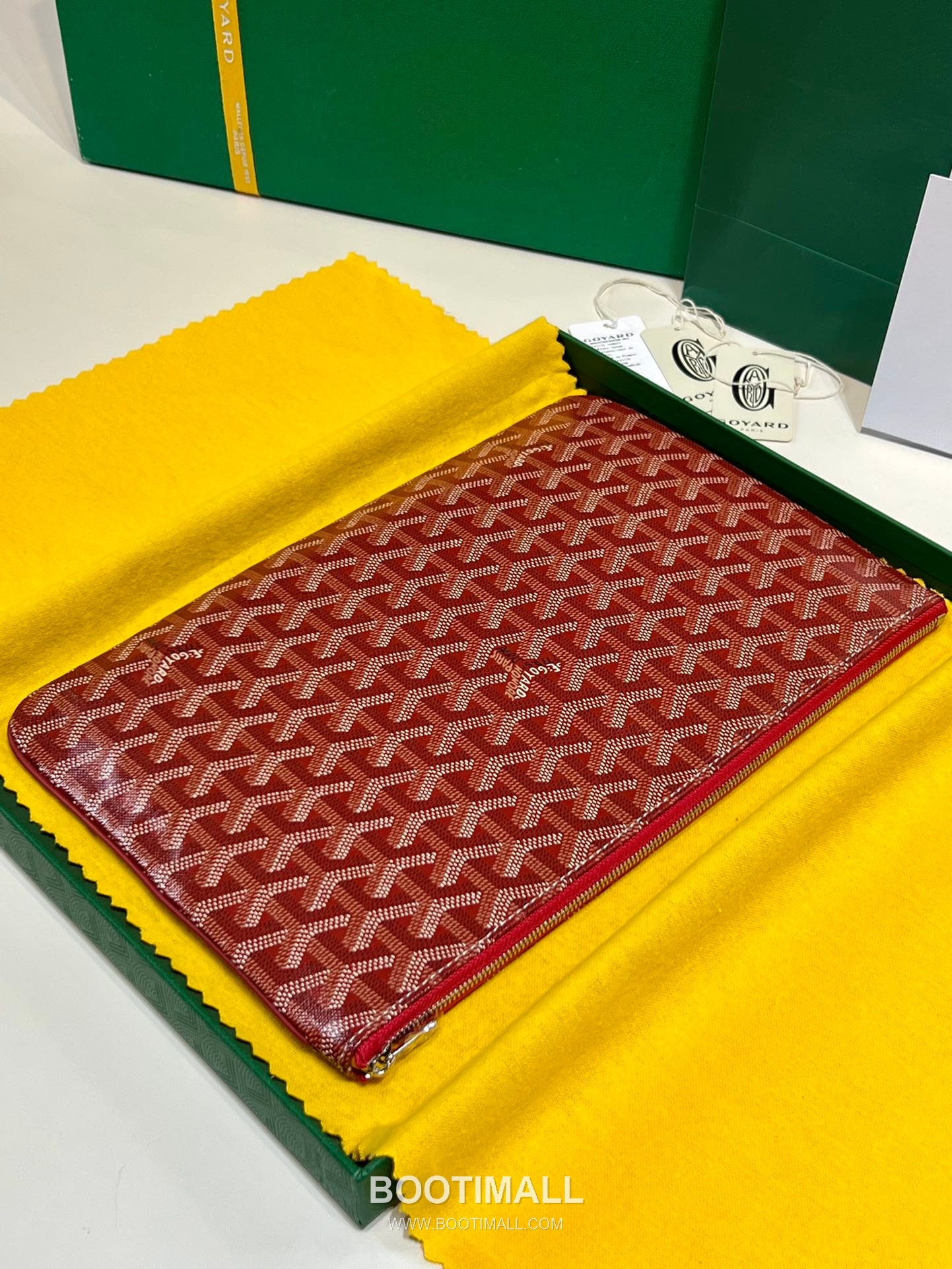 Goyard Goyardine Canvas Zip Clutch Pouch 8012 고야드 고야딘 캔버스 지퍼 클러치 파우치 30cm 4