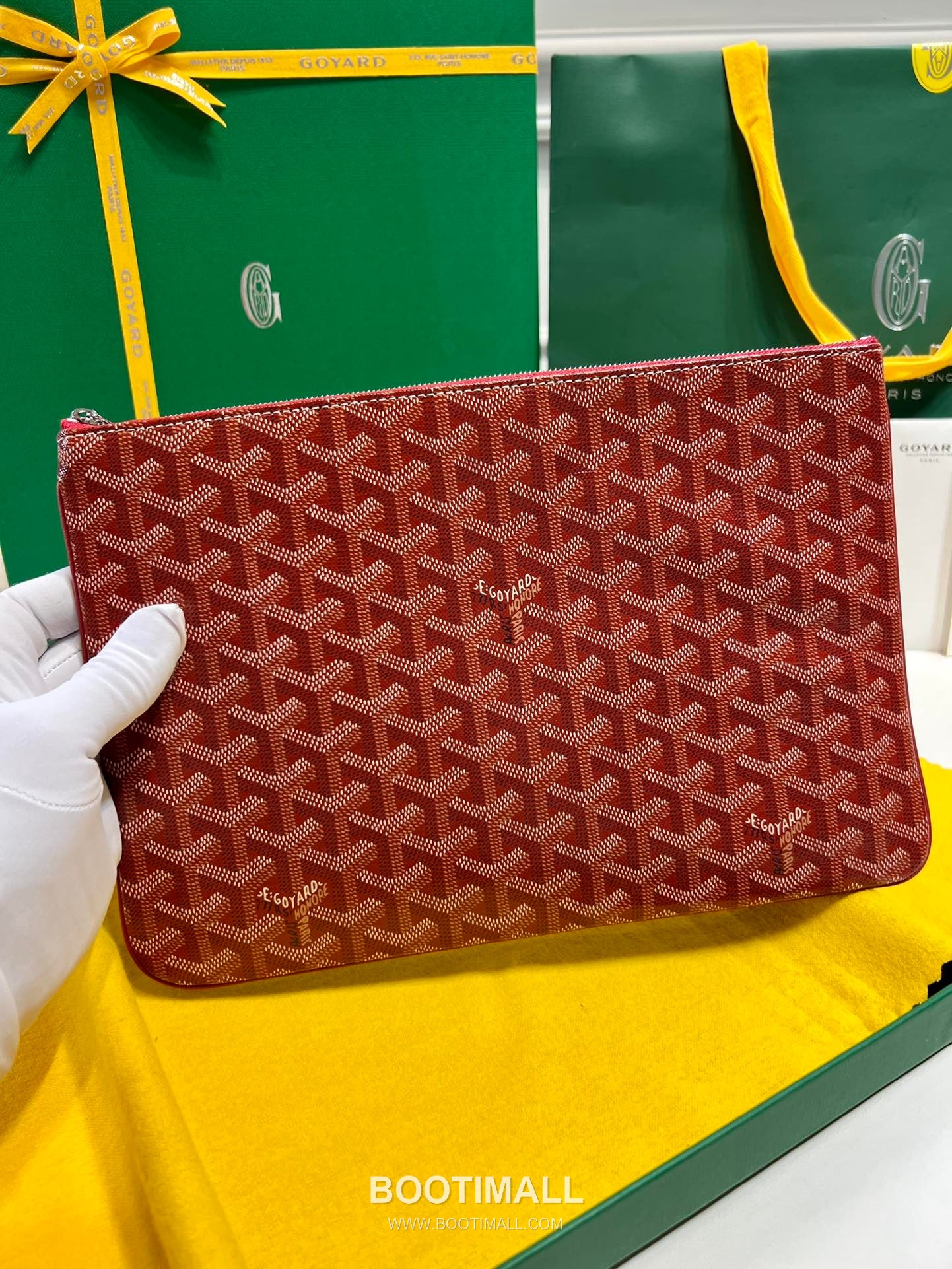 Goyard Goyardine Canvas Zip Clutch Pouch 8012 고야드 고야딘 캔버스 지퍼 클러치 파우치 30cm 5