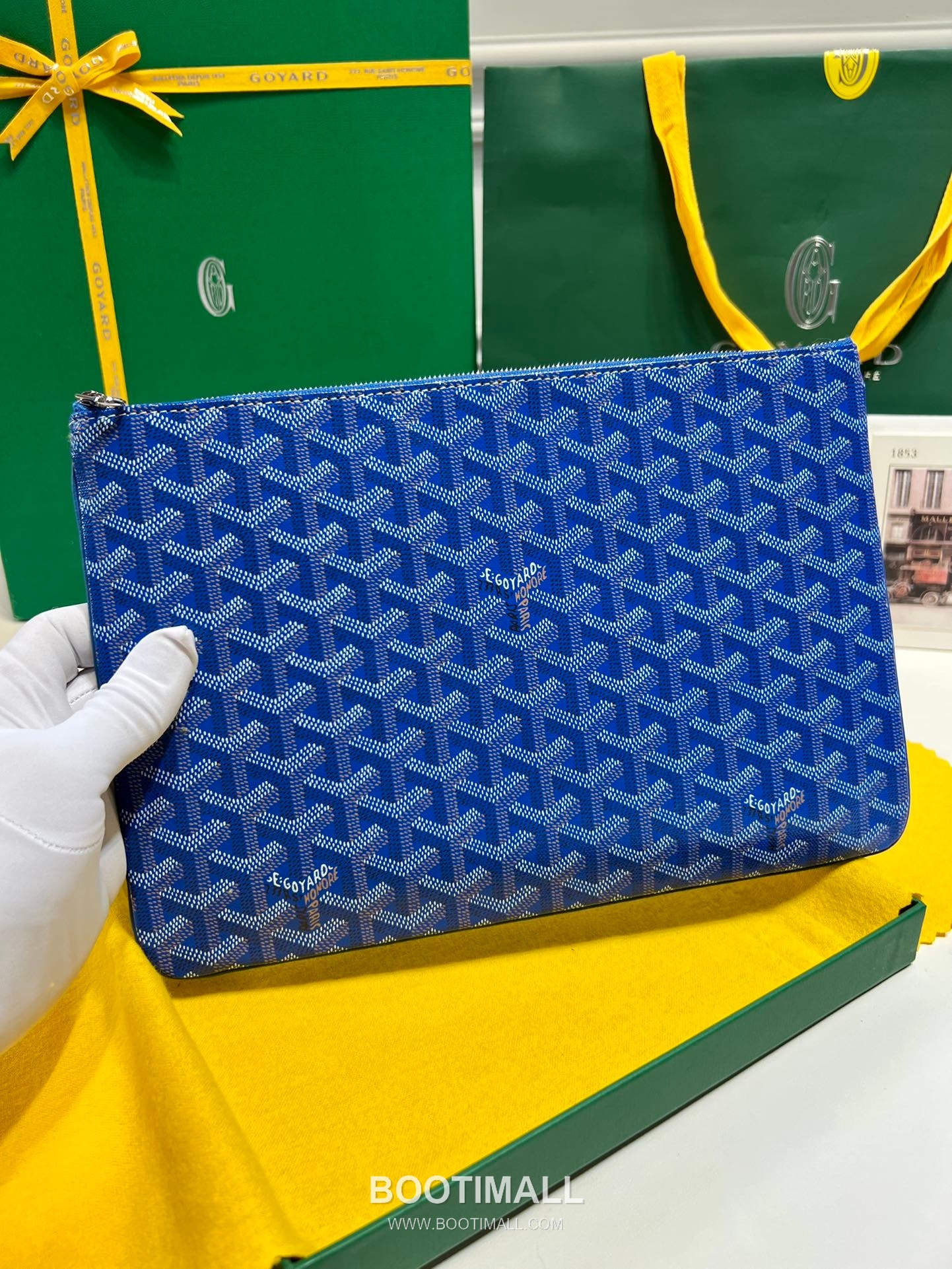 Goyard Goyardine Canvas Zip Clutch Pouch 8012 고야드 고야딘 캔버스 지퍼 클러치 파우치 30cm 5