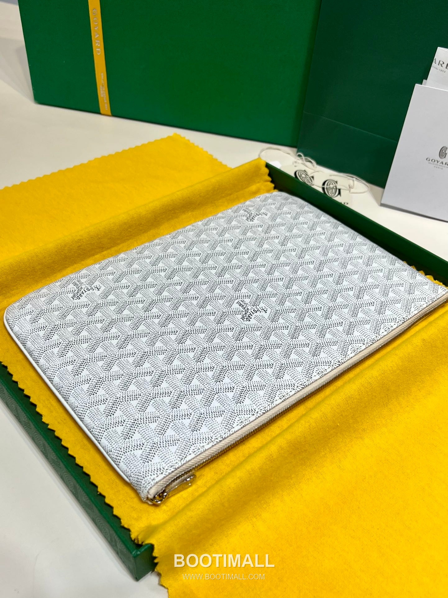 Goyard Goyardine Canvas Zip Clutch Pouch 8012 고야드 고야딘 캔버스 지퍼 클러치 파우치 30cm 4