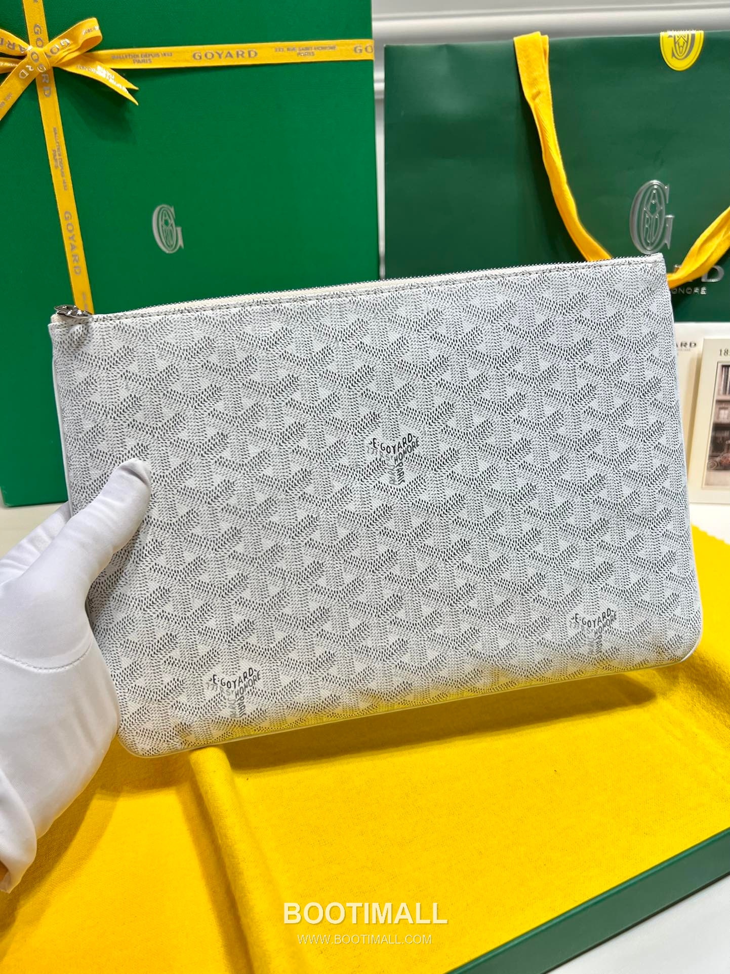 Goyard Goyardine Canvas Zip Clutch Pouch 8012 고야드 고야딘 캔버스 지퍼 클러치 파우치 30cm 5