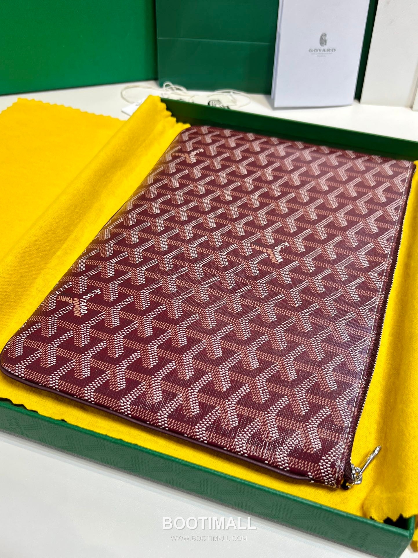 Goyard Goyardine Canvas Zip Clutch Pouch 8012 고야드 고야딘 캔버스 지퍼 클러치 파우치 30cm 3