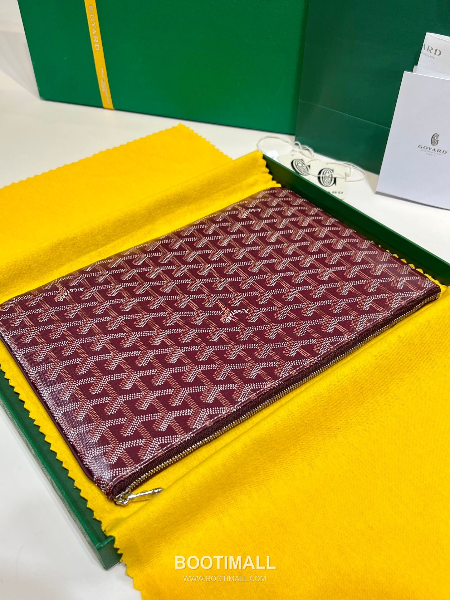 Goyard Goyardine Canvas Zip Clutch Pouch 8012 고야드 고야딘 캔버스 지퍼 클러치 파우치 30cm 4