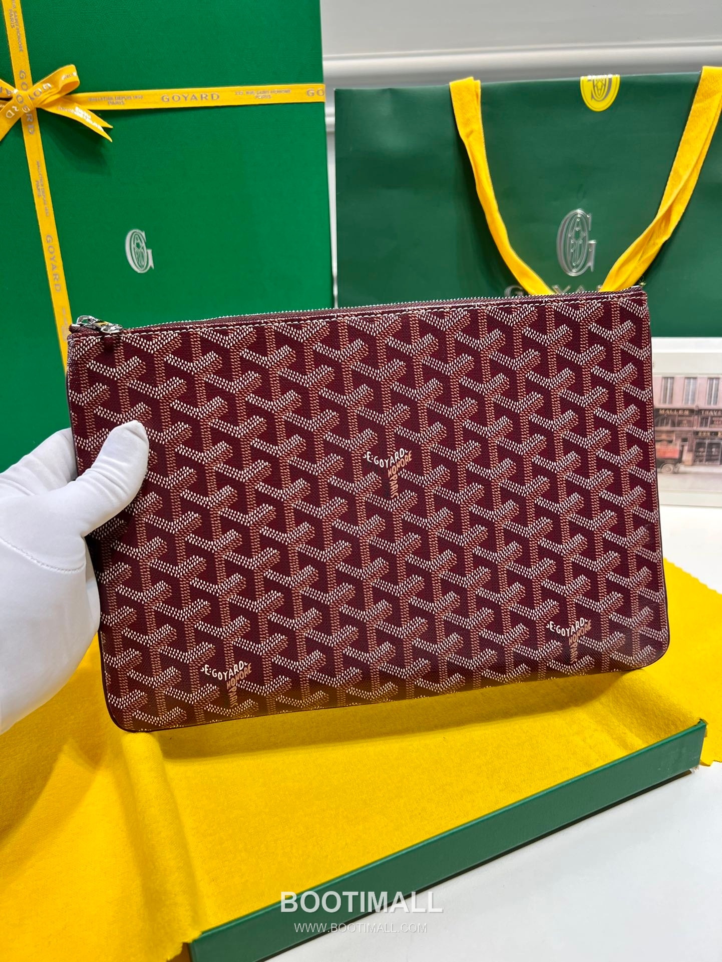 Goyard Goyardine Canvas Zip Clutch Pouch 8012 고야드 고야딘 캔버스 지퍼 클러치 파우치 30cm 5