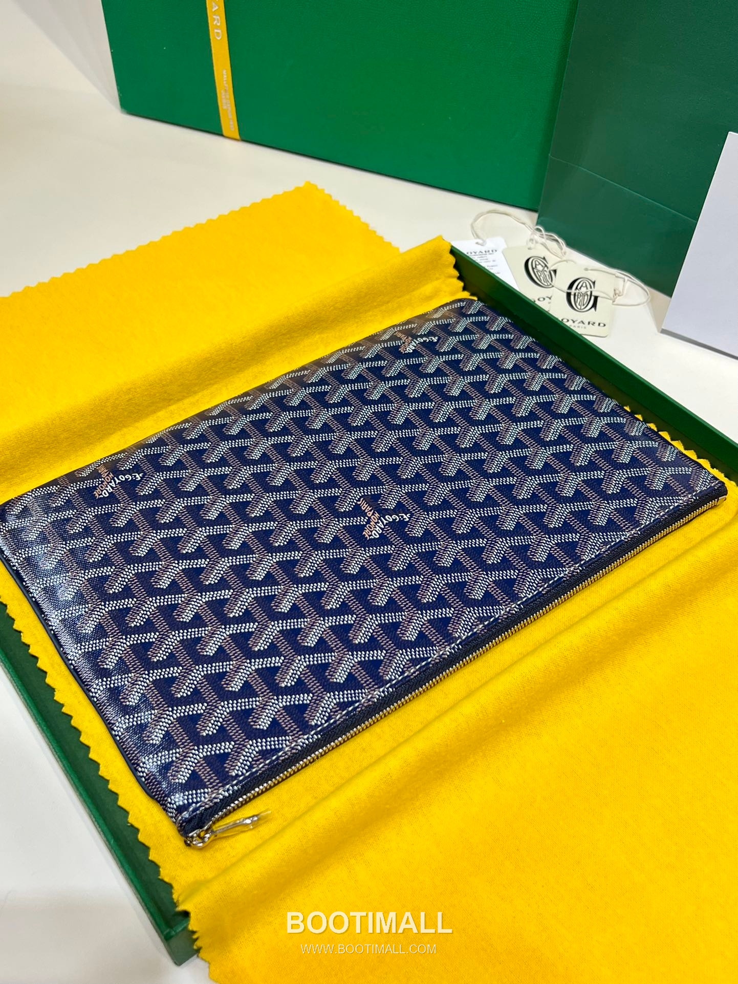 Goyard Goyardine Canvas Zip Clutch Pouch 8012 고야드 고야딘 캔버스 지퍼 클러치 파우치 30cm 4