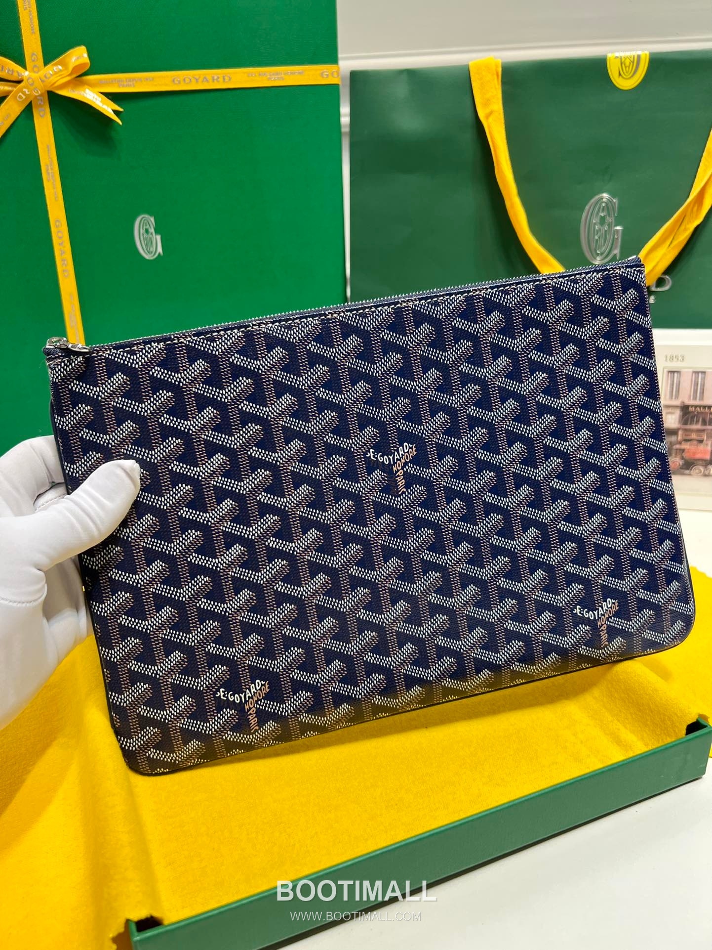 Goyard Goyardine Canvas Zip Clutch Pouch 8012 고야드 고야딘 캔버스 지퍼 클러치 파우치 30cm 5