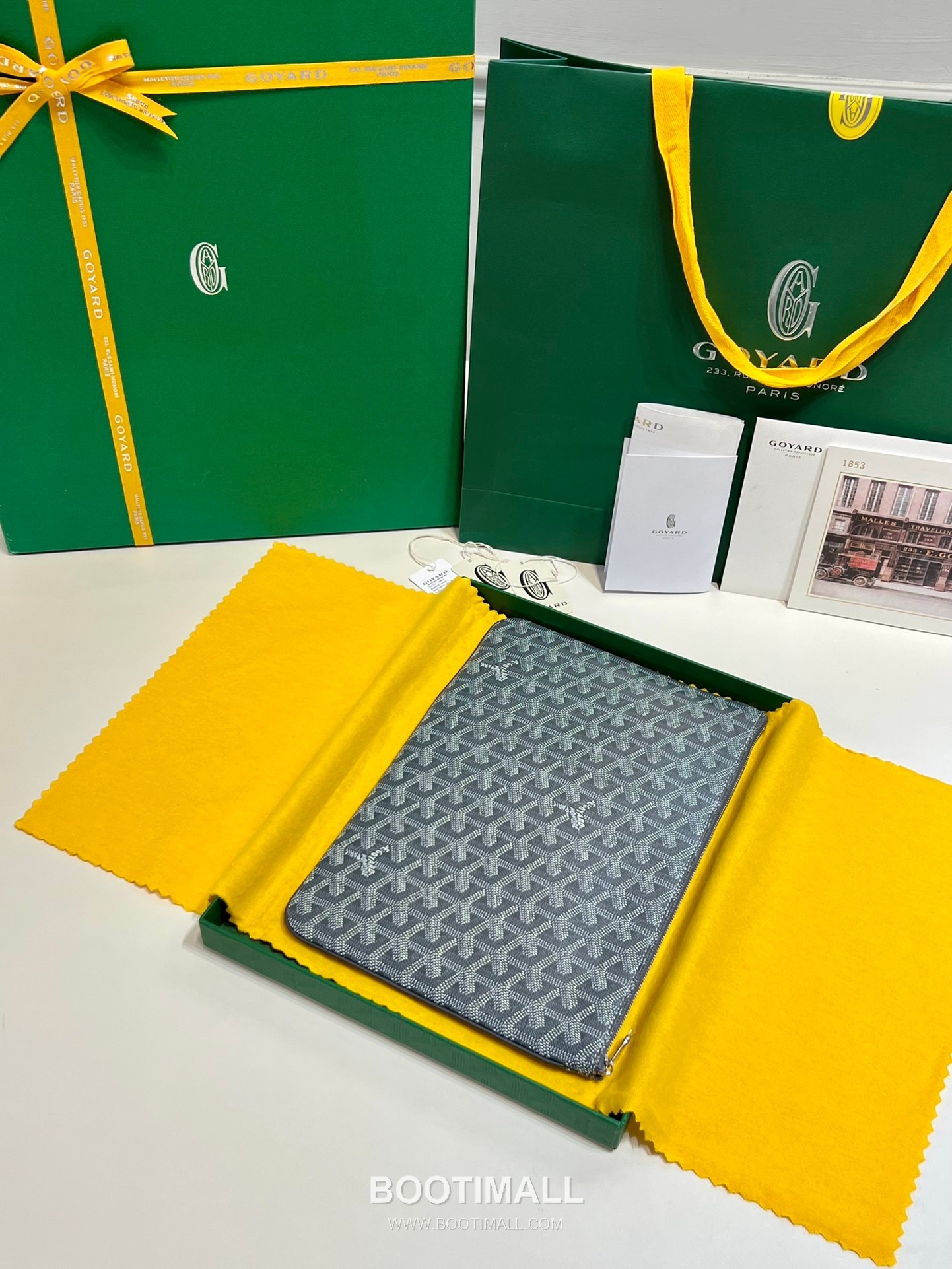 Goyard Goyardine Canvas Zip Clutch Pouch 8012 고야드 고야딘 캔버스 지퍼 클러치 파우치 30cm 2