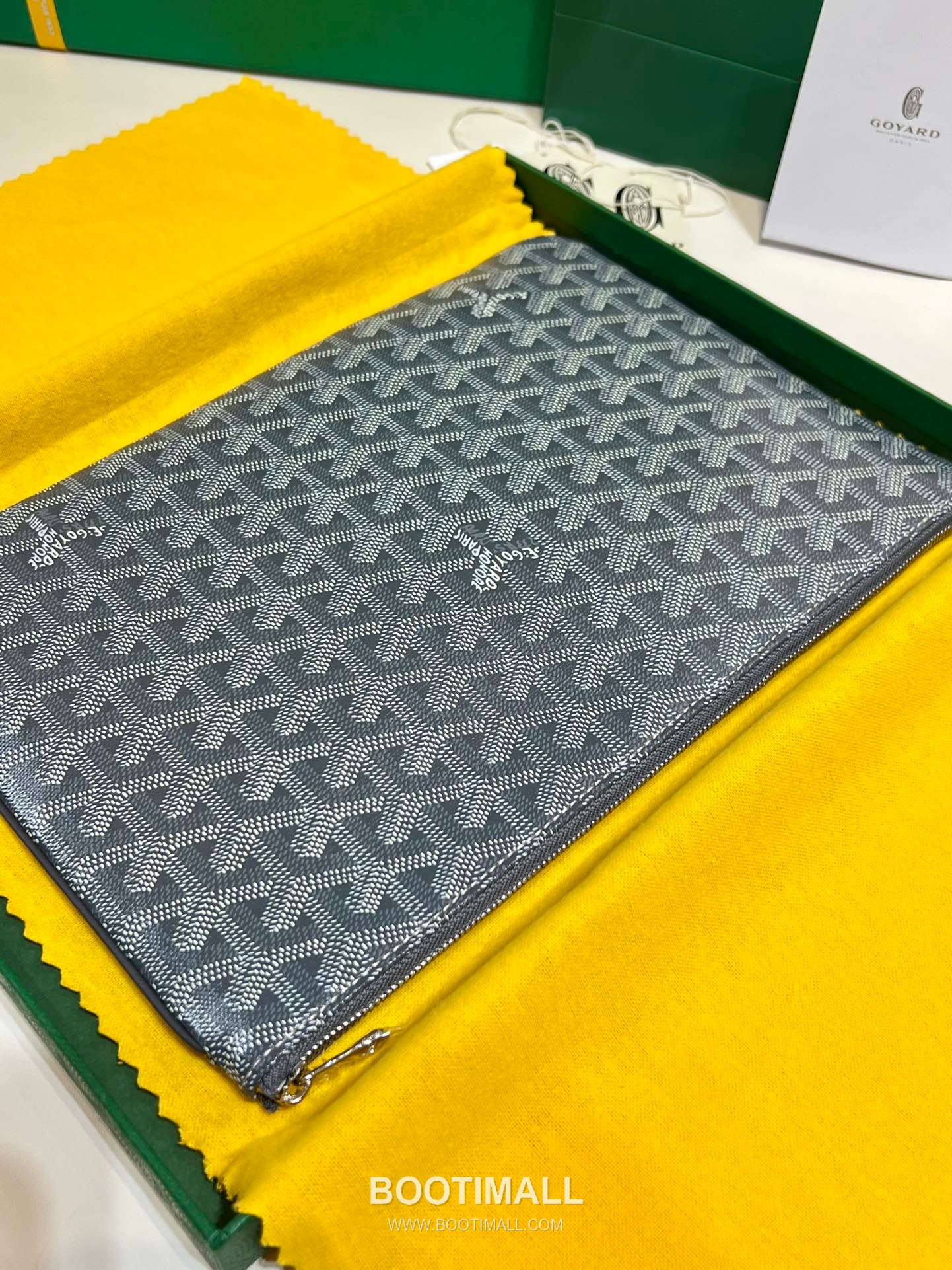 Goyard Goyardine Canvas Zip Clutch Pouch 8012 고야드 고야딘 캔버스 지퍼 클러치 파우치 30cm 4