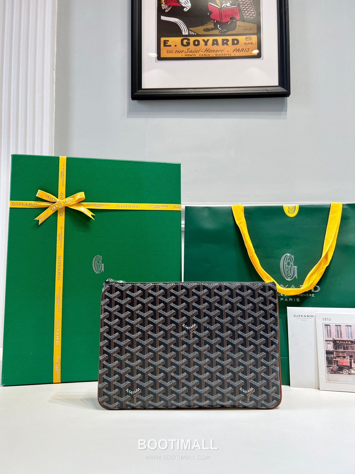 Goyard Goyardine Canvas Zip Clutch Pouch 8012 고야드 고야딘 캔버스 지퍼 클러치 파우치 30cm 1