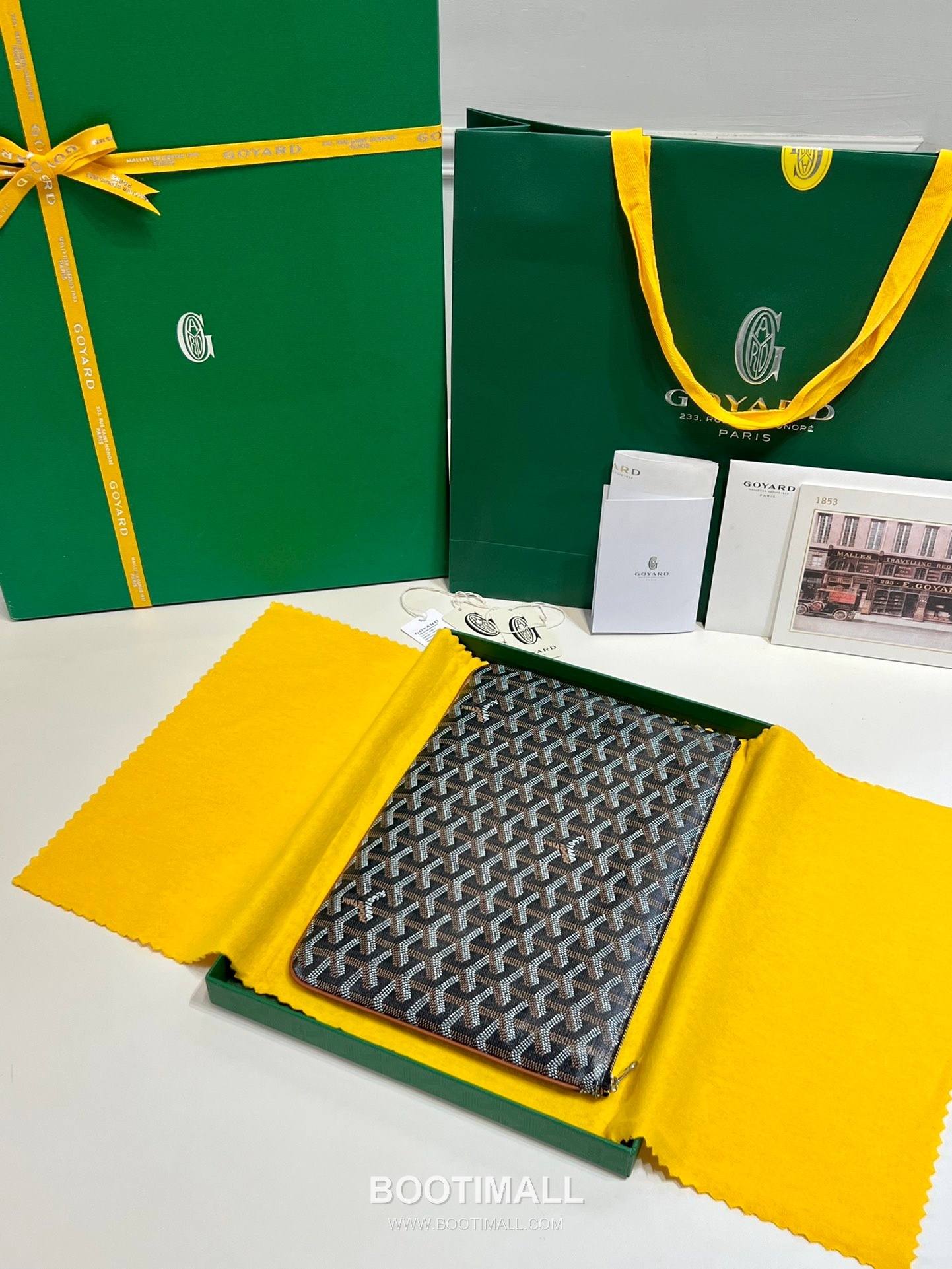 Goyard Goyardine Canvas Zip Clutch Pouch 8012 고야드 고야딘 캔버스 지퍼 클러치 파우치 30cm 2