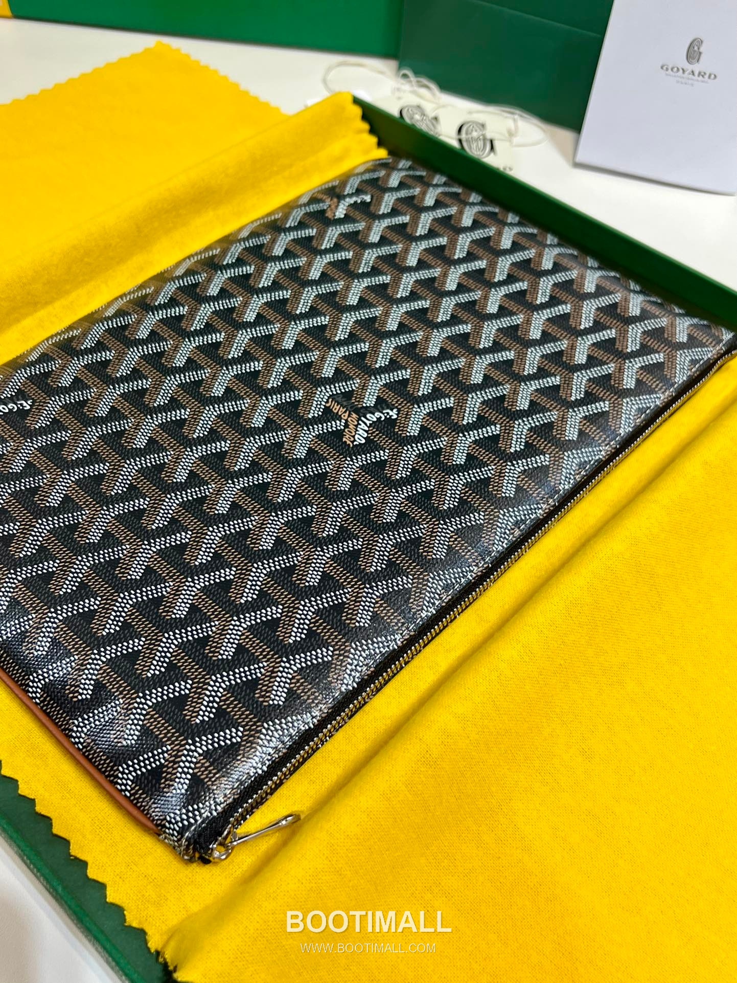 Goyard Goyardine Canvas Zip Clutch Pouch 8012 고야드 고야딘 캔버스 지퍼 클러치 파우치 30cm 4