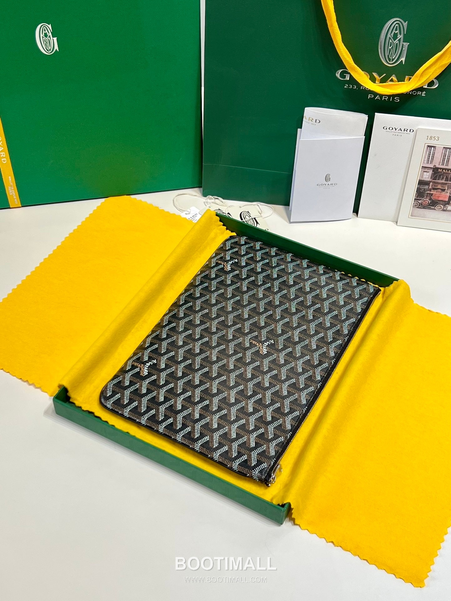 Goyard Goyardine Canvas Zip Clutch Pouch 8012 고야드 고야딘 캔버스 지퍼 클러치 파우치 30cm 2