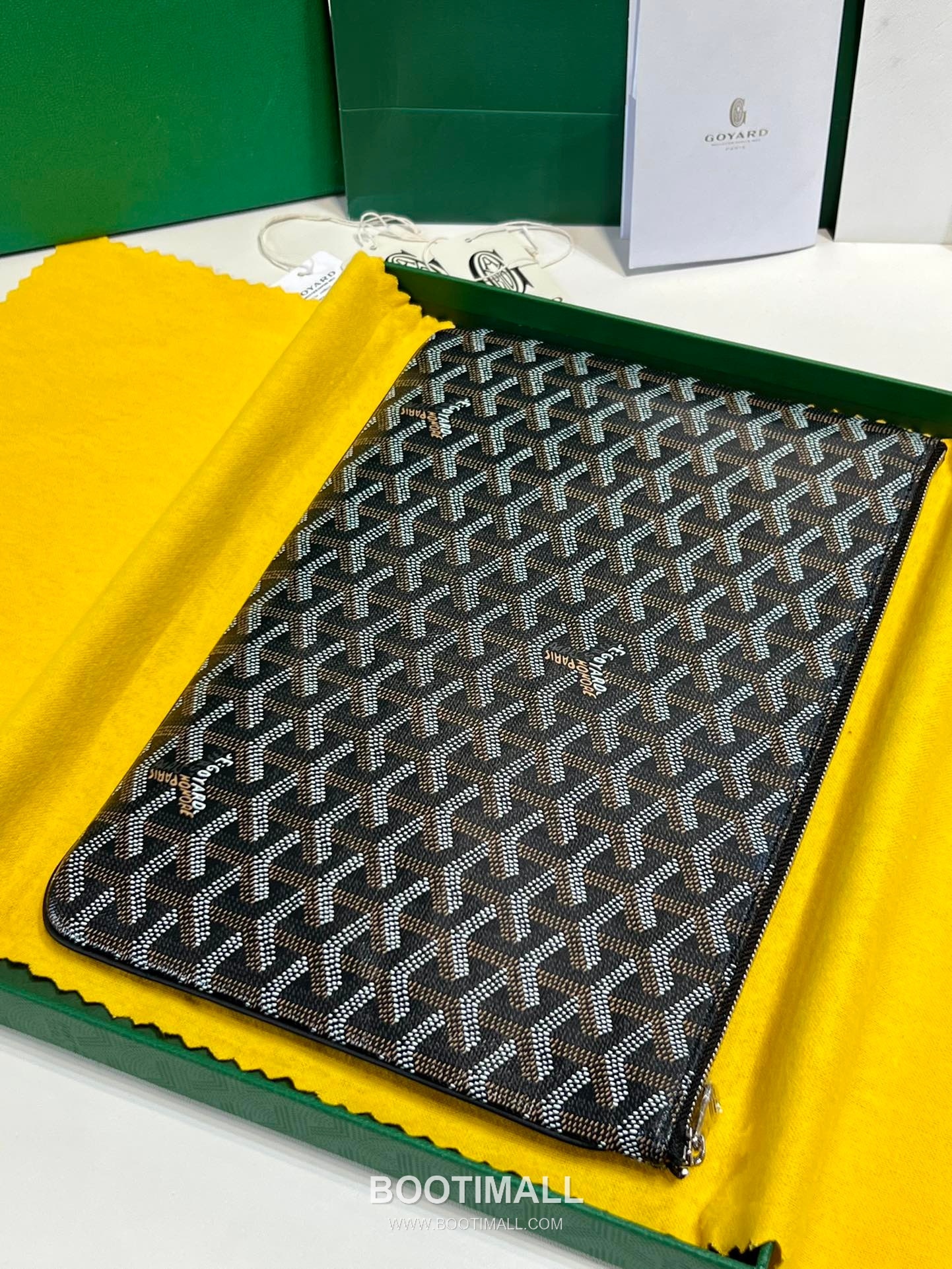 Goyard Goyardine Canvas Zip Clutch Pouch 8012 고야드 고야딘 캔버스 지퍼 클러치 파우치 30cm 3