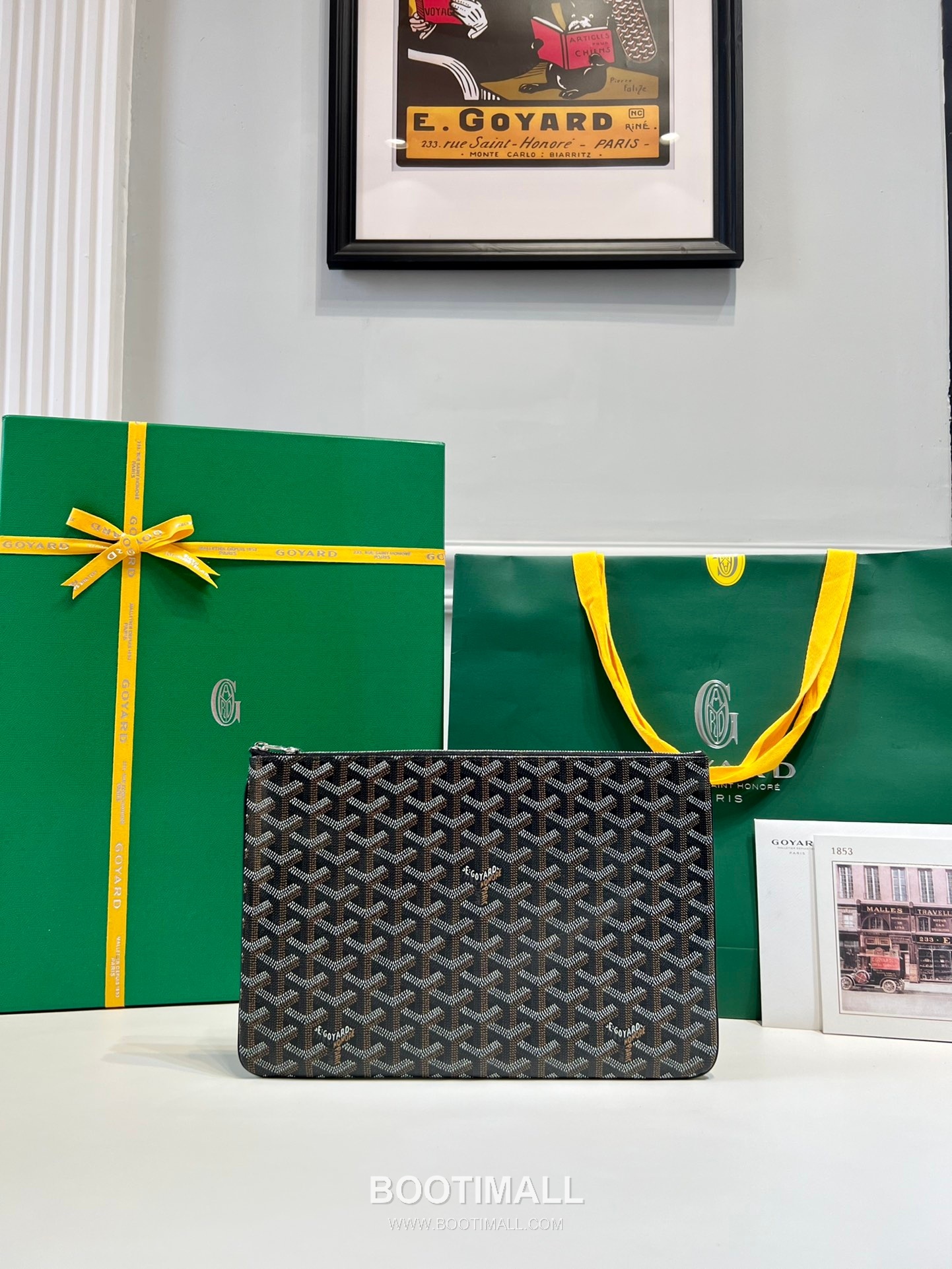 Goyard Goyardine Canvas Zip Clutch Pouch 8012 고야드 고야딘 캔버스 지퍼 클러치 파우치 30cm 1