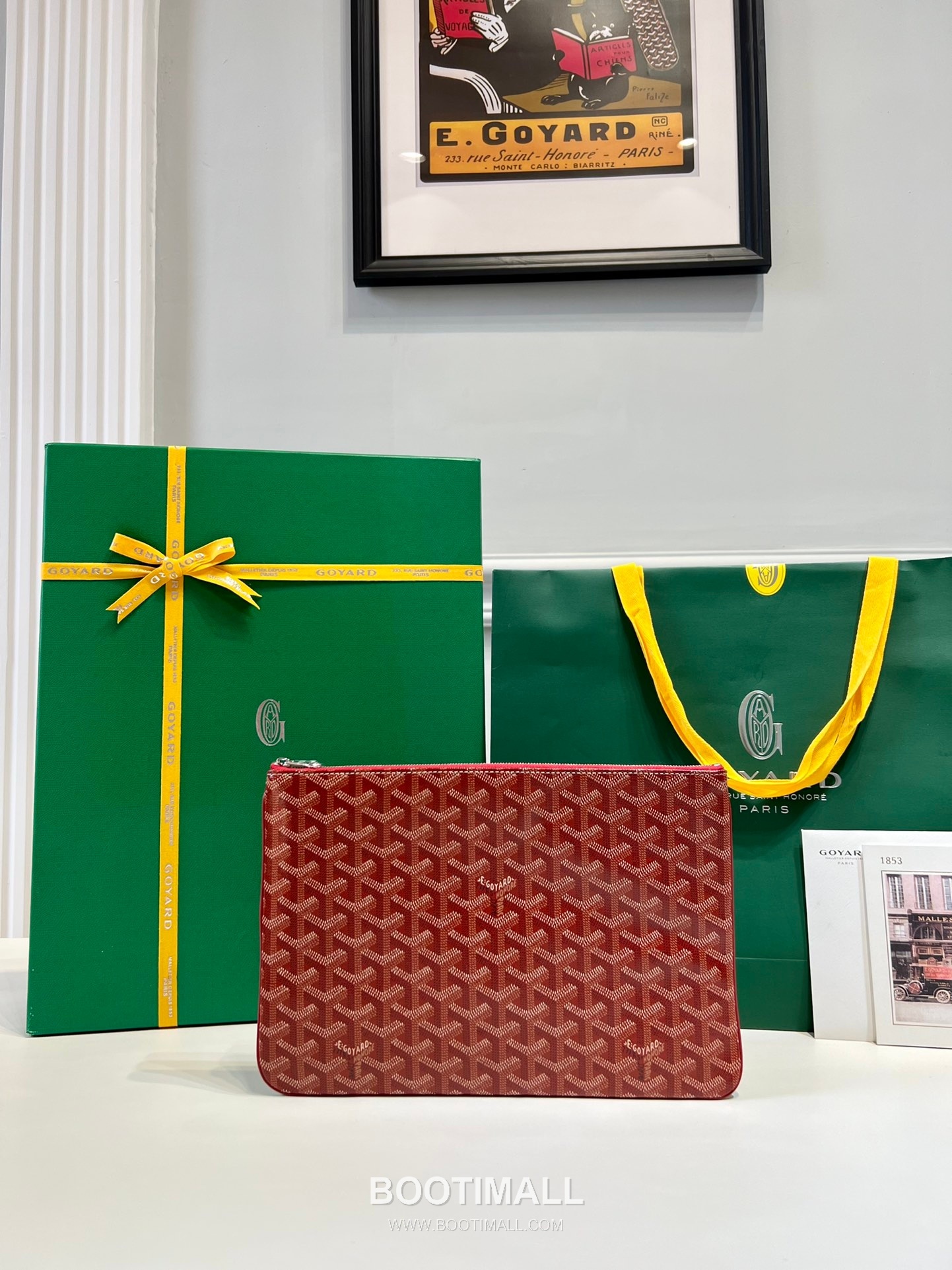 Goyard Goyardine Canvas Zip Clutch Pouch 8012 고야드 고야딘 캔버스 지퍼 클러치 파우치 30cm 4