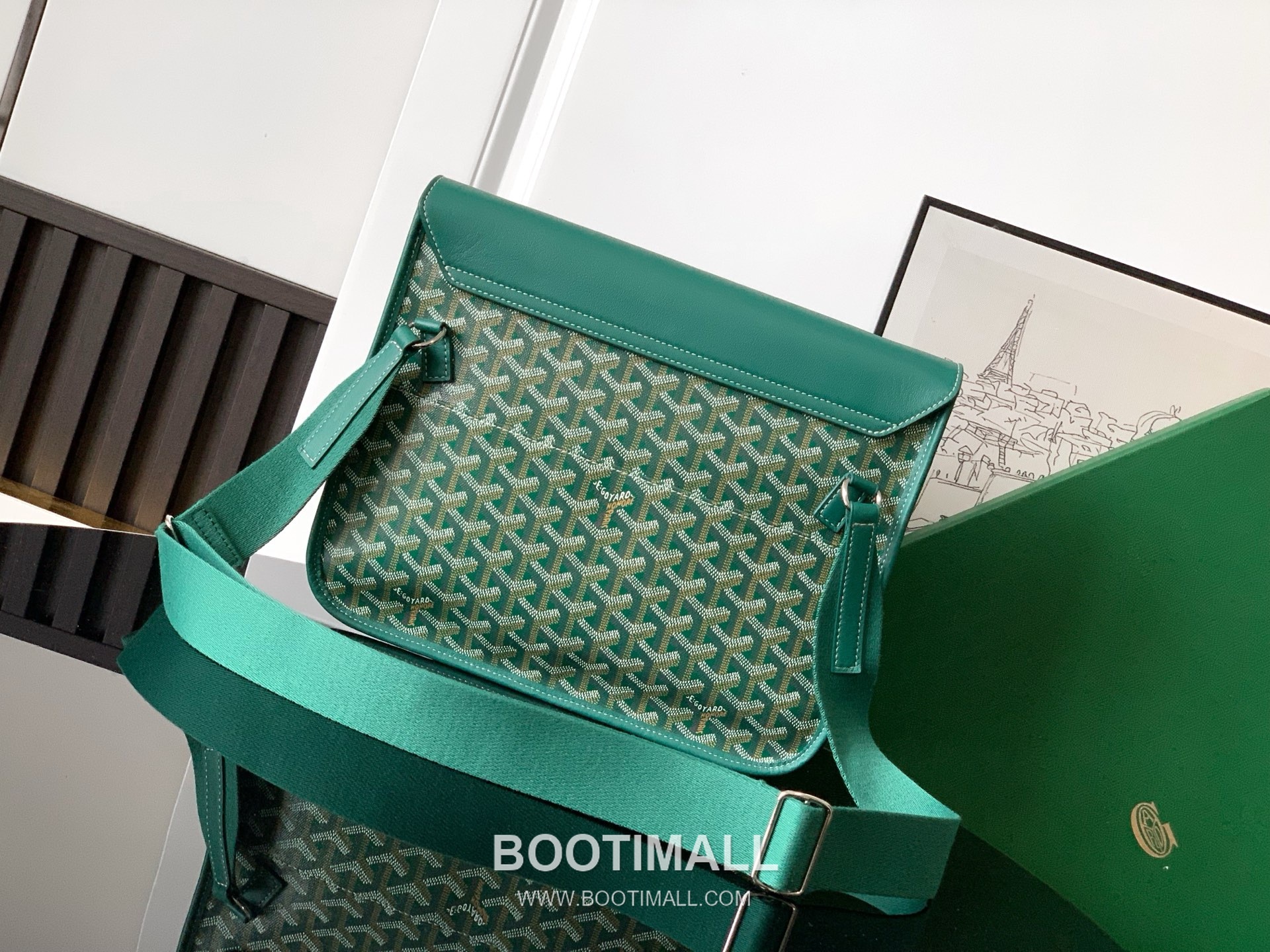 Goyard Coursier Goyardine Canvas Messenger Bag 8069 고야드 쿠르시에 고야딘 캔버스 메신저 크로스백 32cm 3